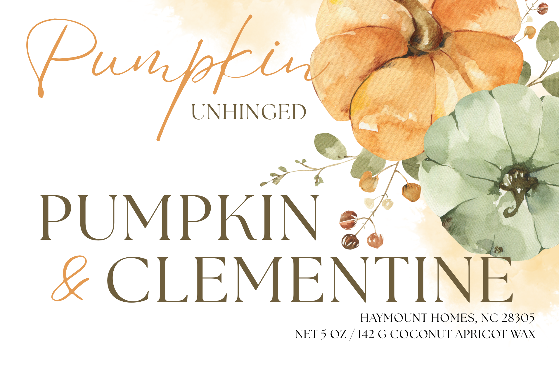 Pumpkin Unhinged Pumpkin and Clementine (Rectangle Sticker (Landscape)).png