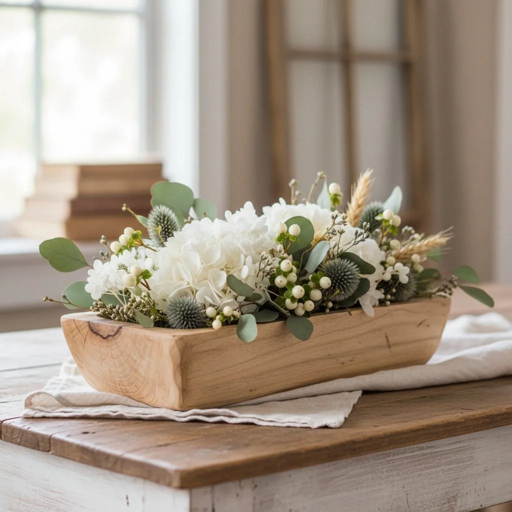 Modern Wood Dough Bowl