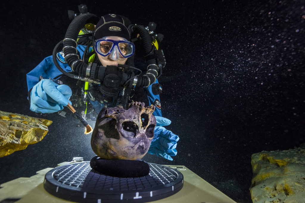 Underwater Cave Hiding Human Skeleton