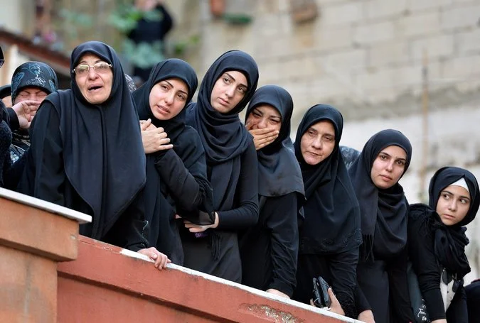 Funeral procession after Beirut, Lebanon twin suicide attacks