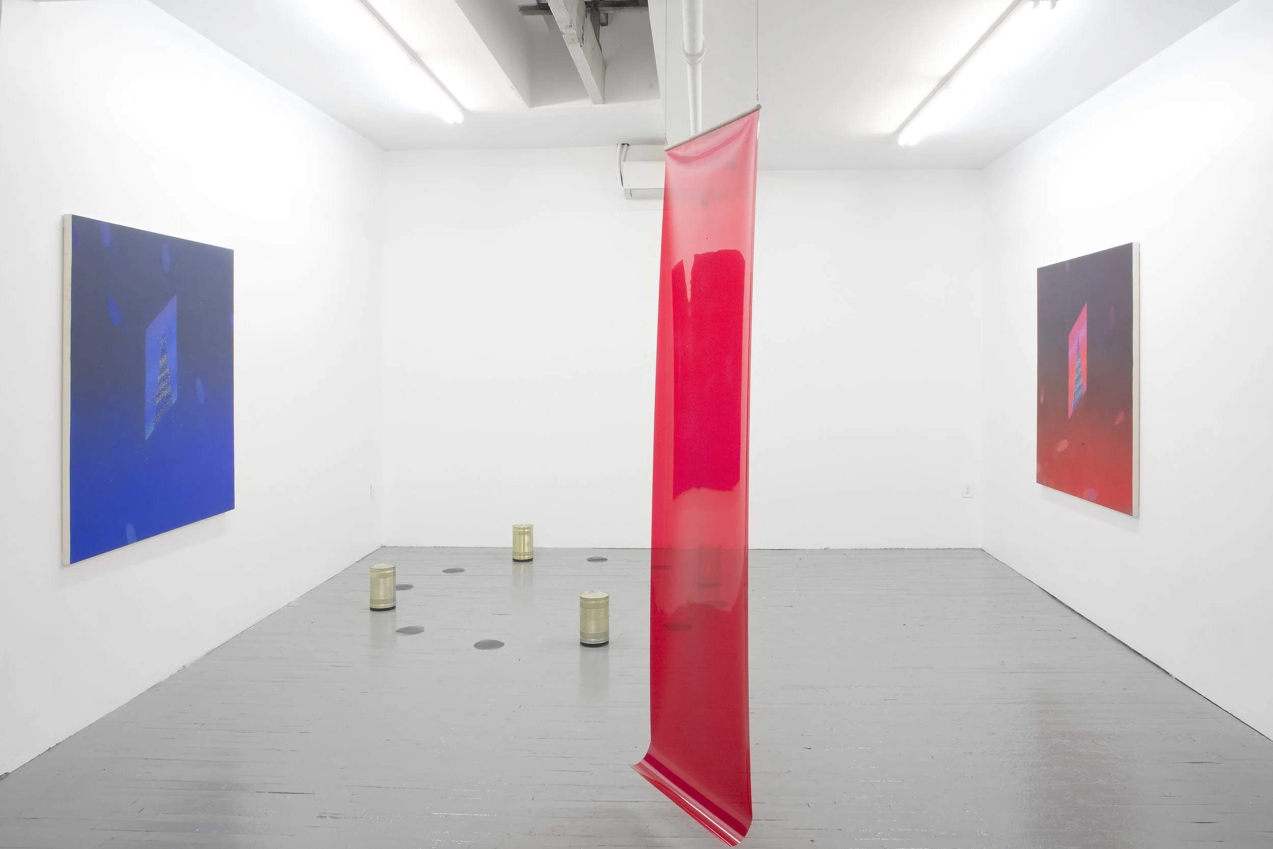How to Gather Information , installation view | Oil paintings and vinyl screen | 2017 | Courtesy of Deli