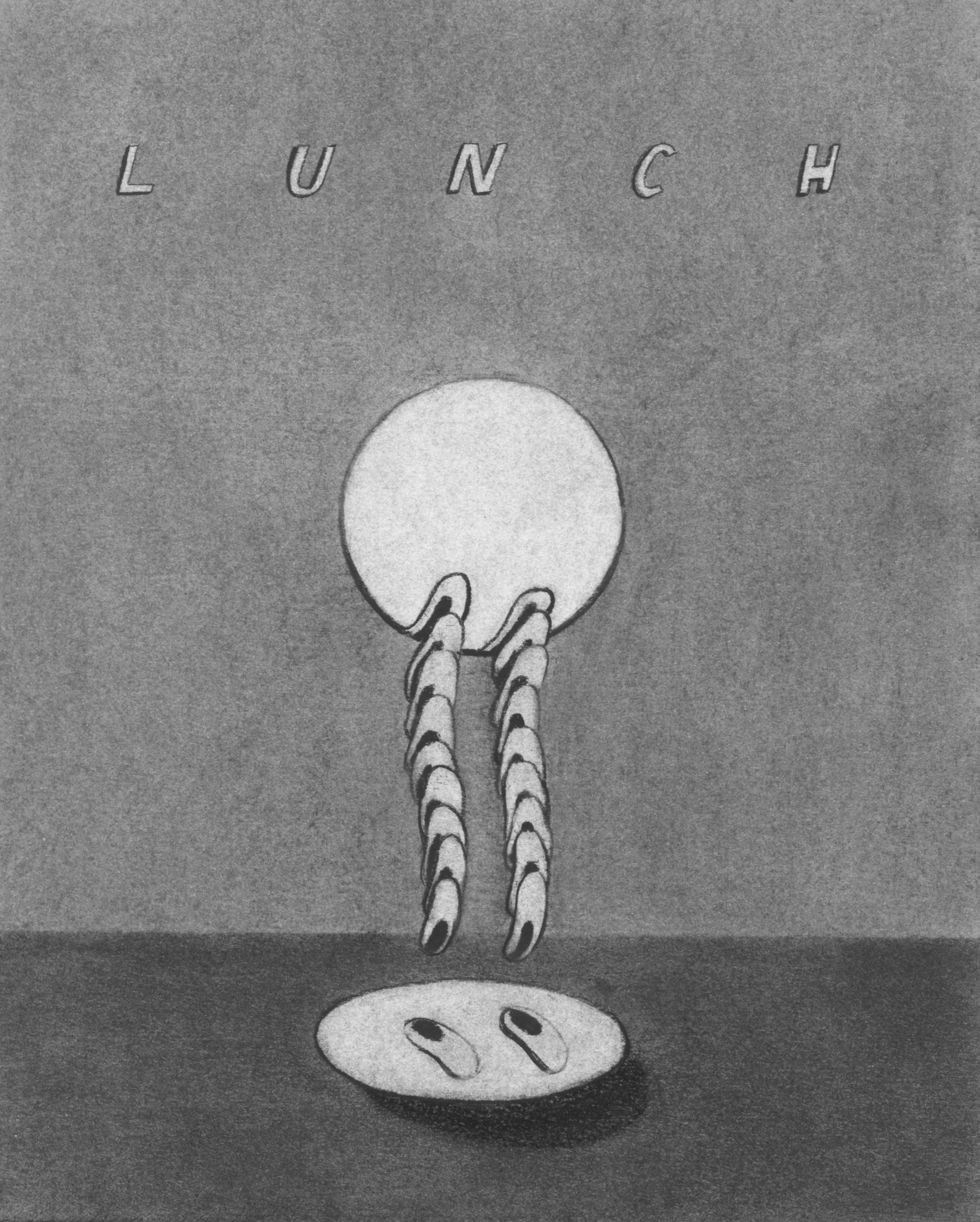 Lunch | Charcoal on paper | 9 x 12 | 2014