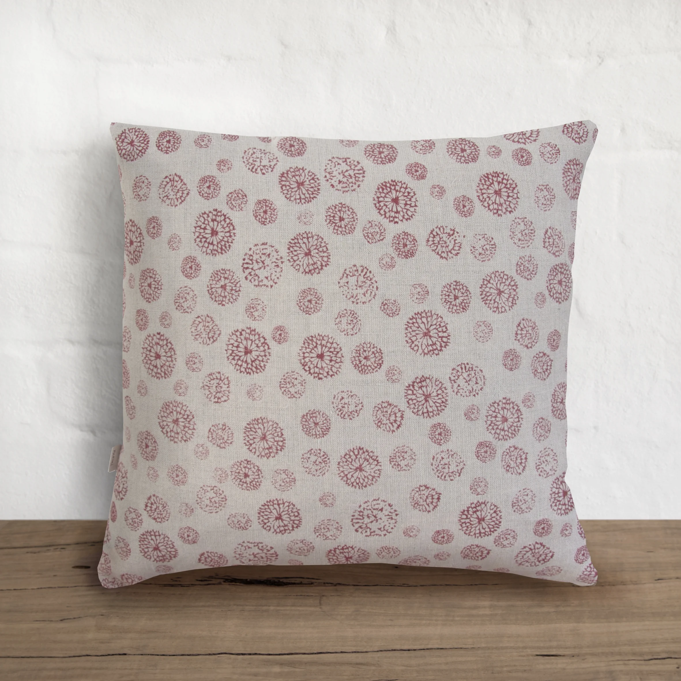 Small Cushion in Wildflower red