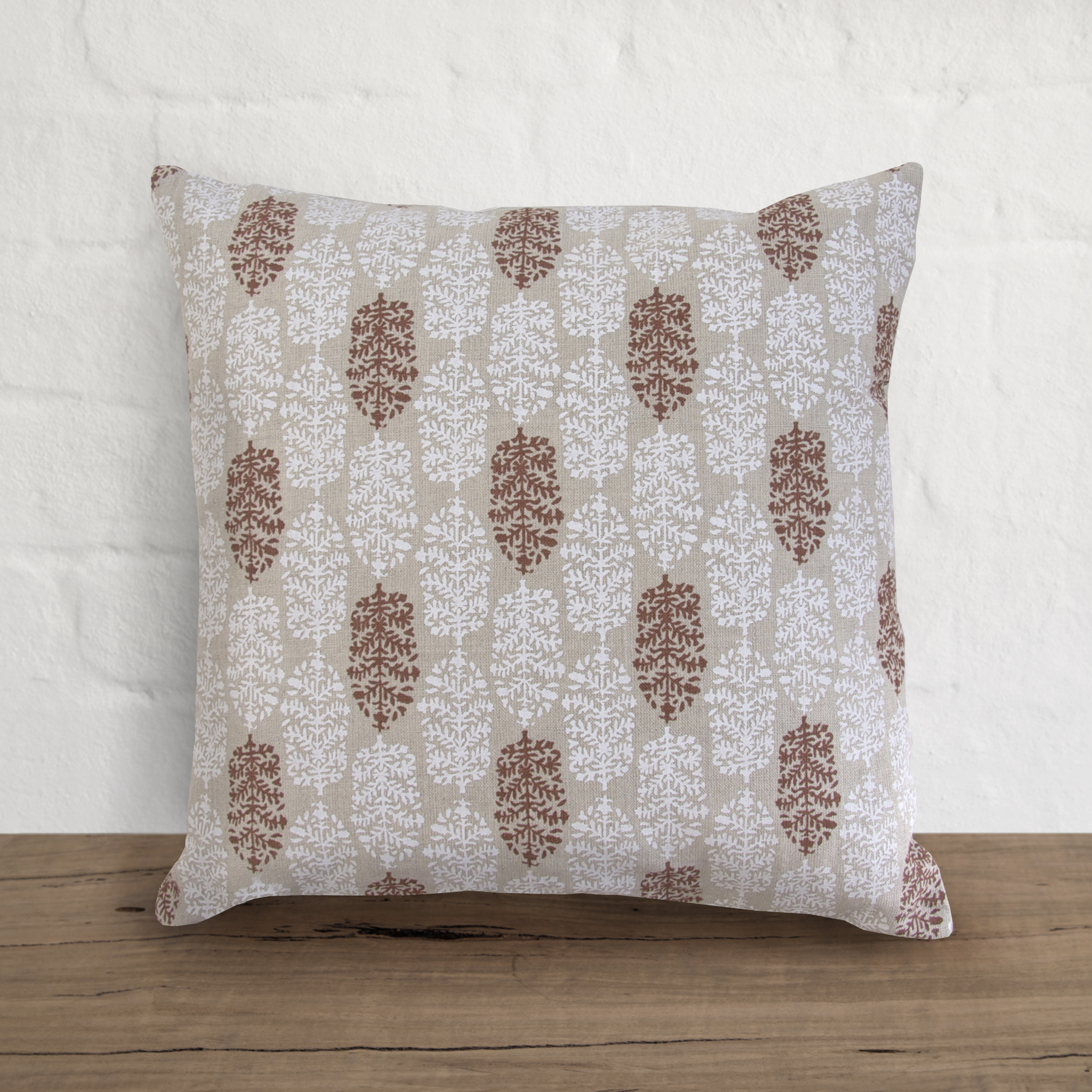 Small Cushion in Indian Summer white/red