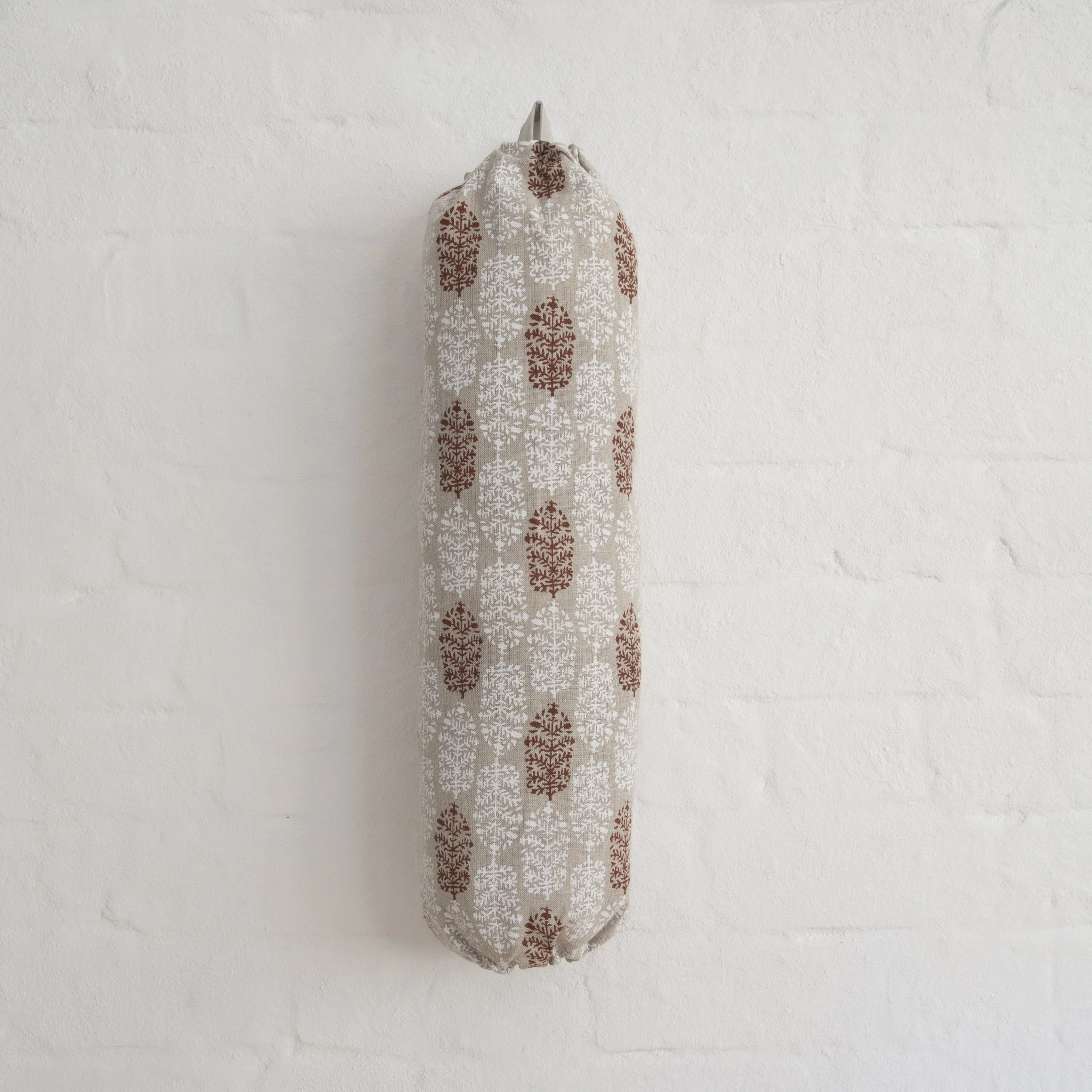 Plastic Bag Holder in Indian Summer white/red