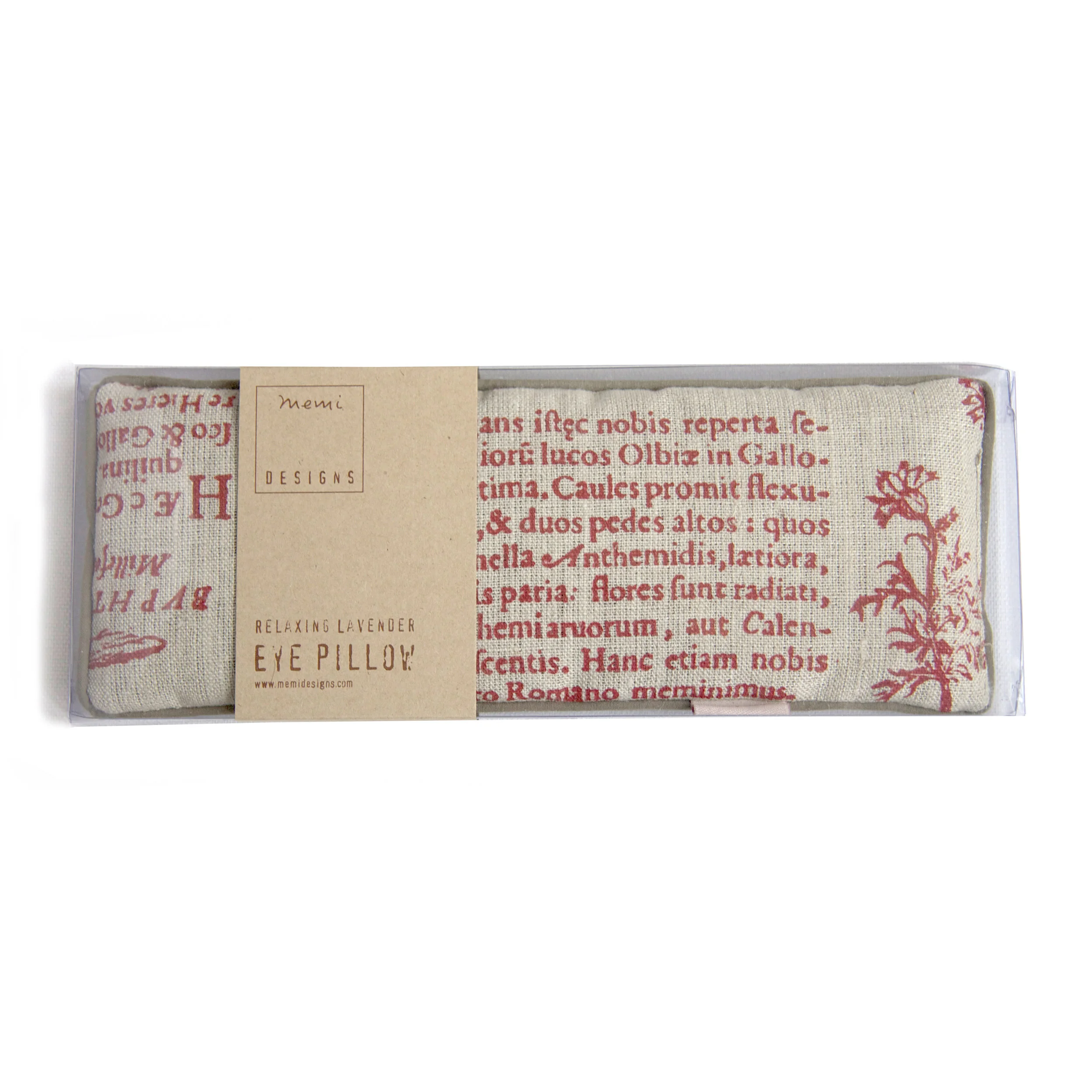 Eyepillow in Latin Herbal red