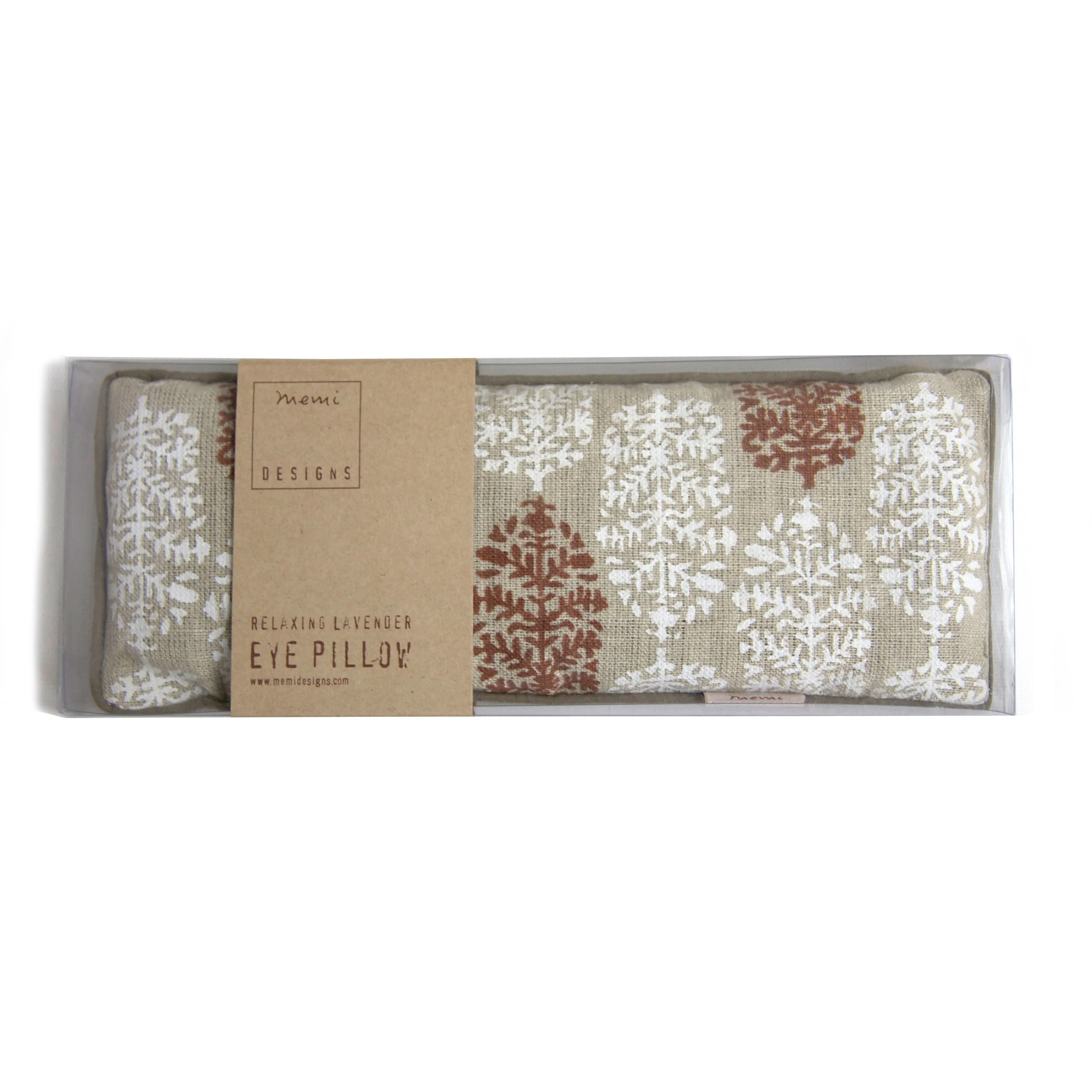 Eyepillow in Indian Summer white/red