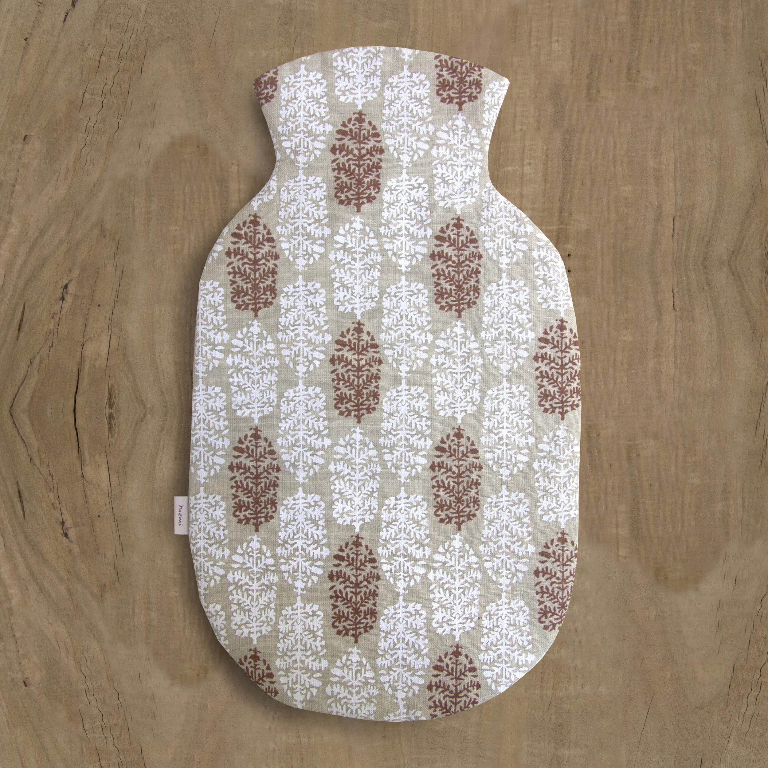 Hot Water Bottle Cover in Indian Summer white/red