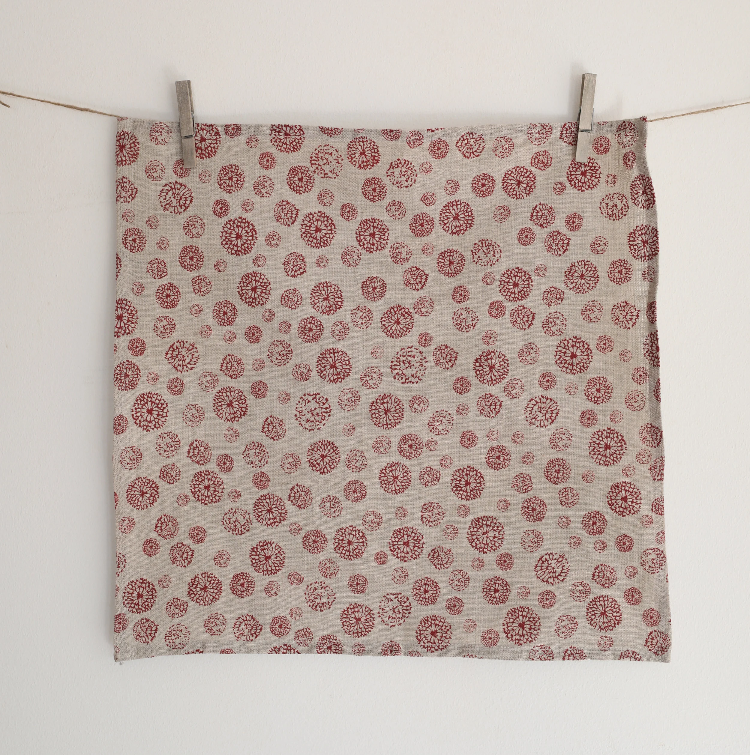 Napkin set in Wildflower red