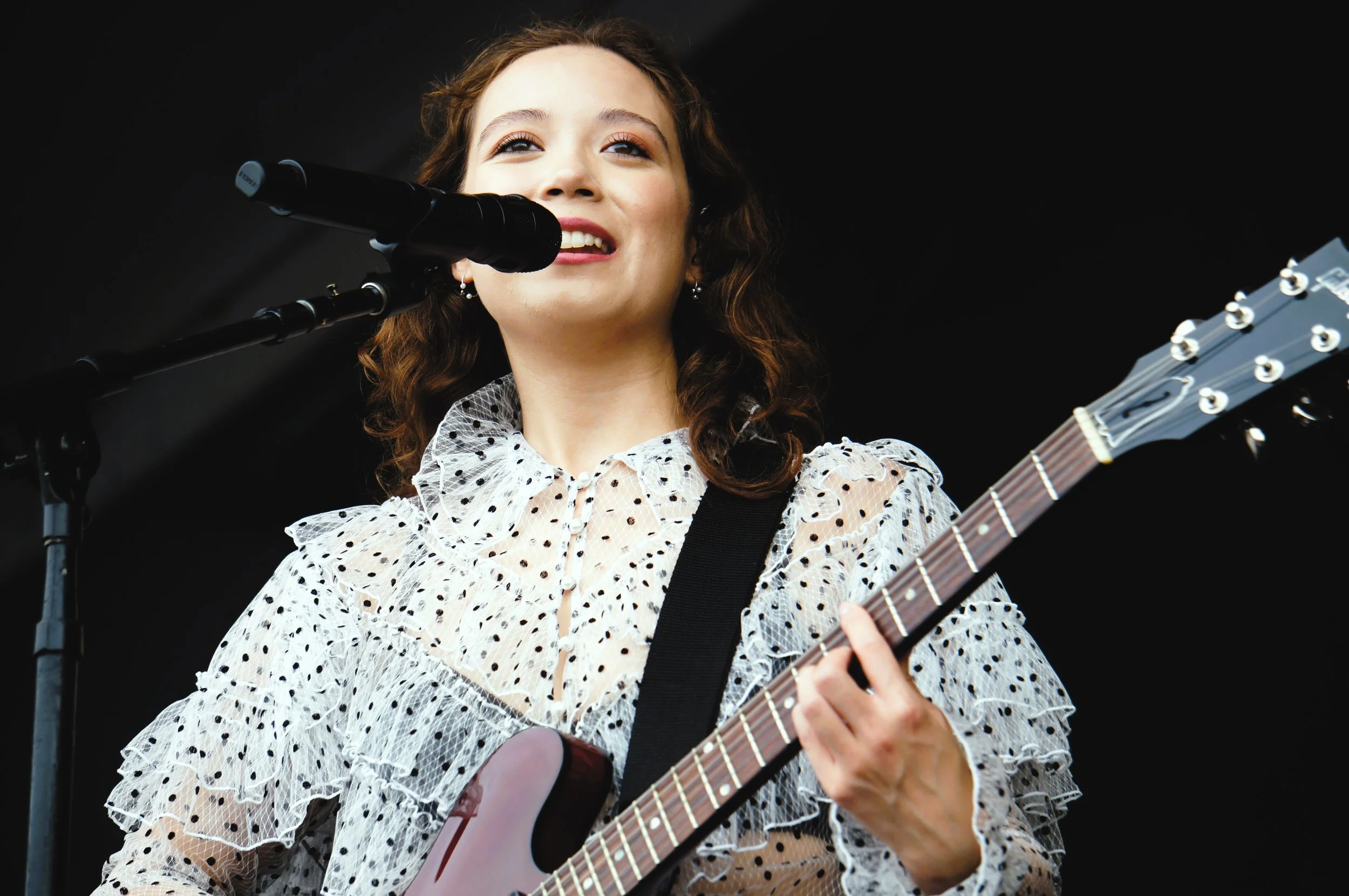 Laufey performs at the 70th Annual Newport Jazz Festival (photo by Bridget Arnwine)