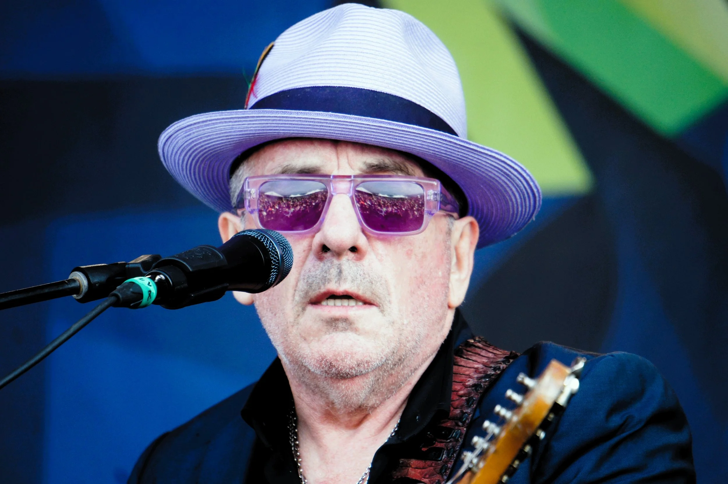 Elvis Costello performs at the 70th Annual Newport Jazz Festival (photo by Bridget Arnwine)