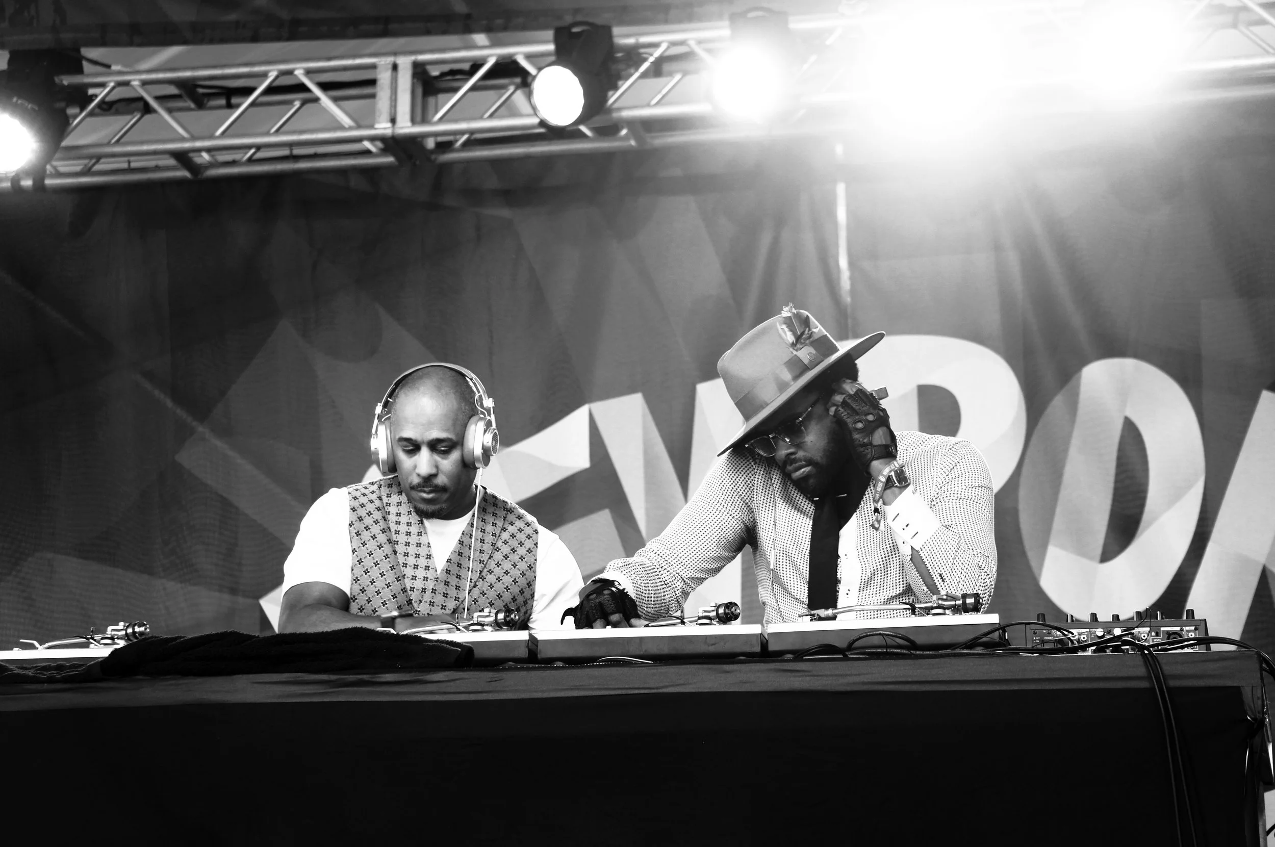 Ali Shaheed Muhammad and Adrian Younge of Acid Jazz is Dead performs at the 70th Annual Newport Jazz Festival (photo by Bridget Arnwine)