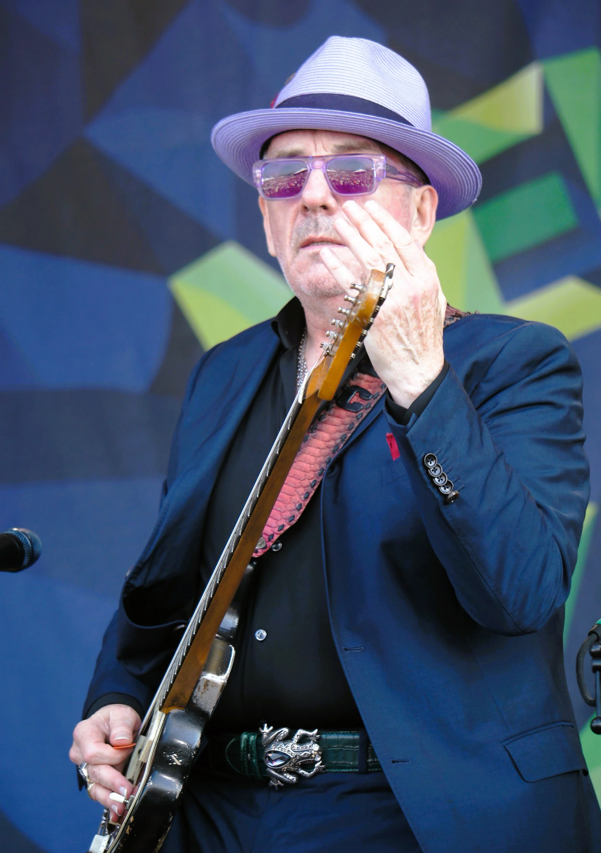 Elvis Costello performs at the 70th Annual Newport Jazz Festival (photo by Bridget Arnwine)