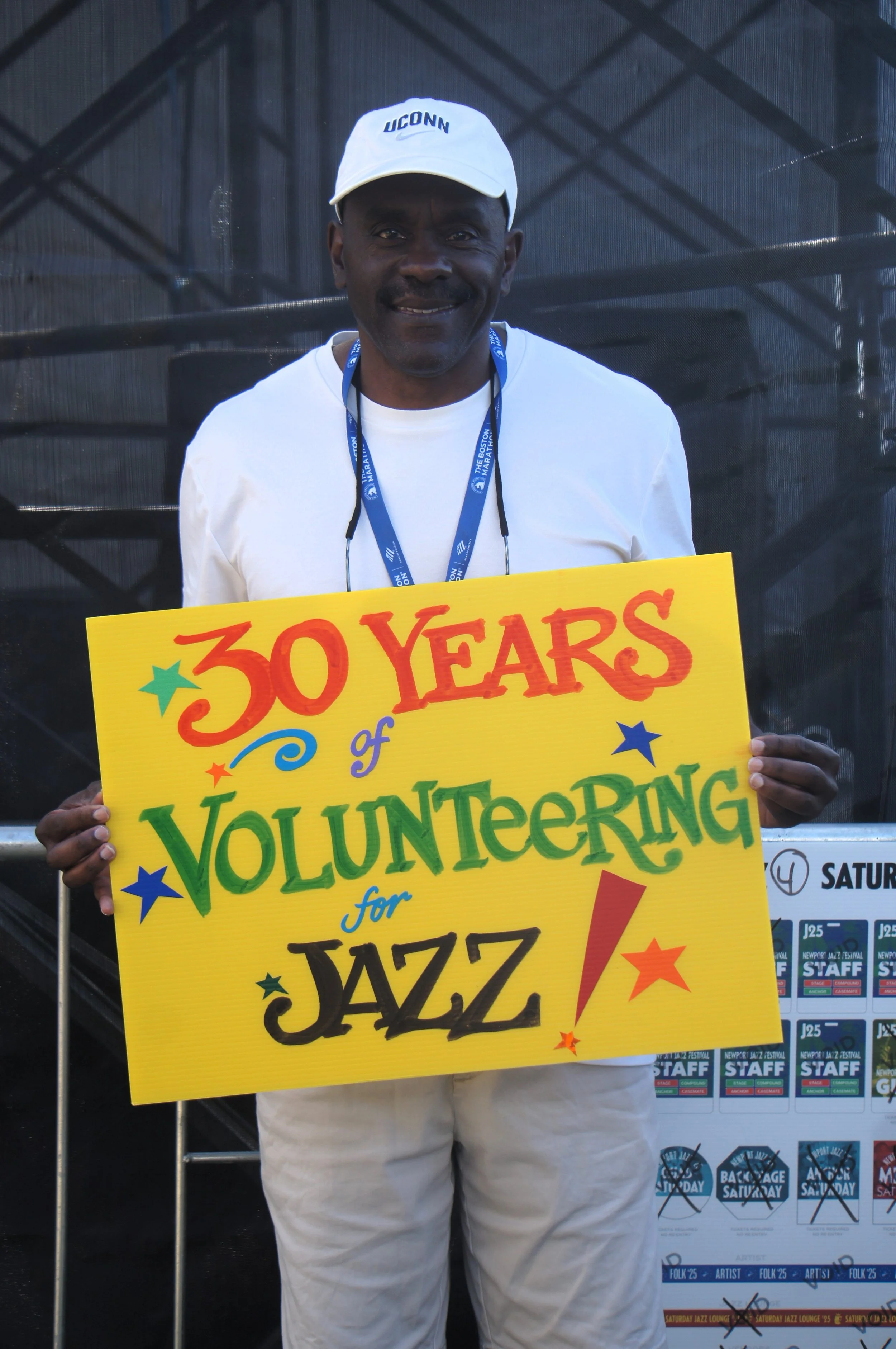 Fort Stage volunteer, Steven, who keeps the photographers in line (photo by Bridget Arnwine)