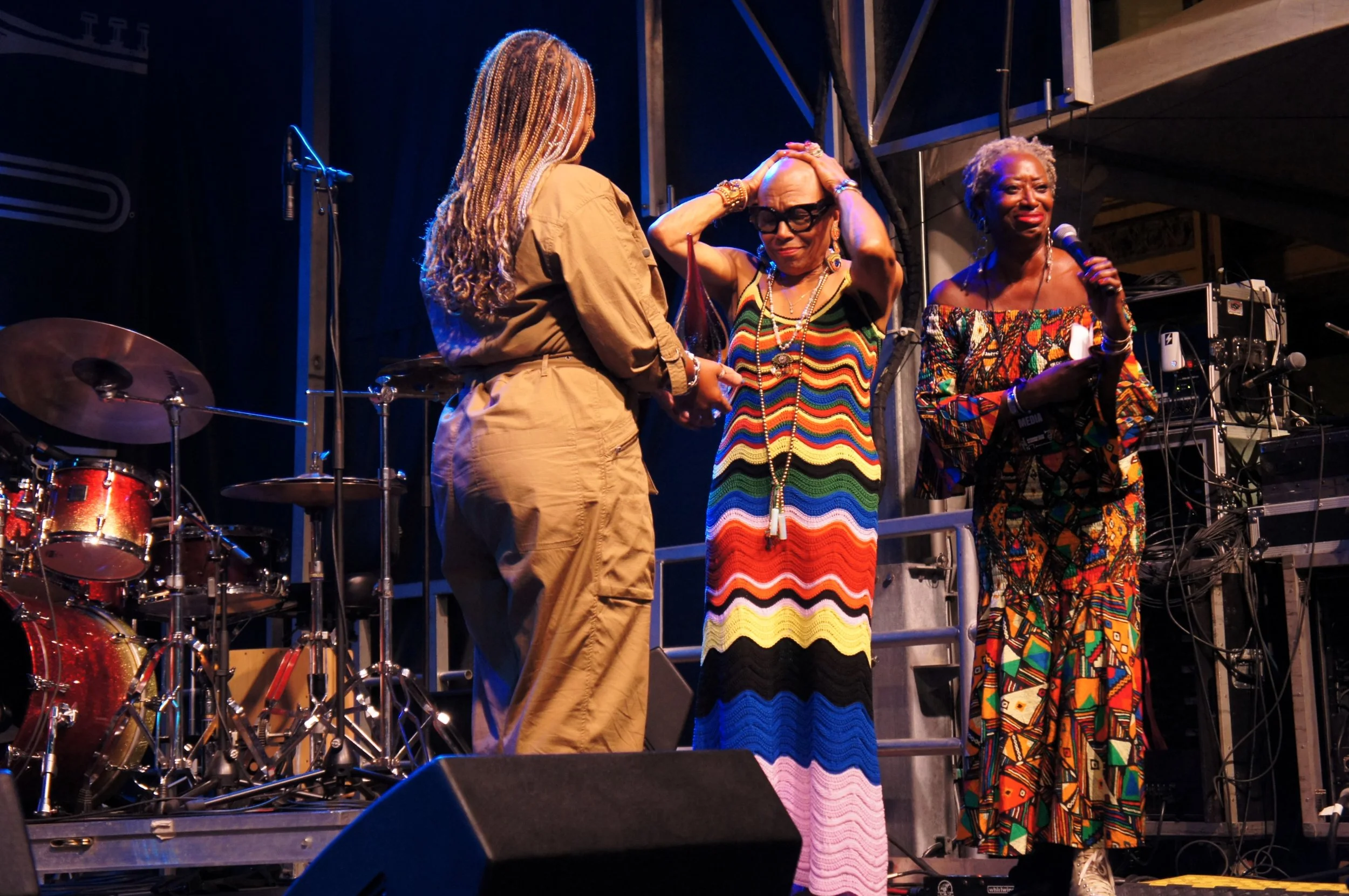 Dee Dee Bridgewater is presented with the Innovator Award (photo by Bridget Arnwine)