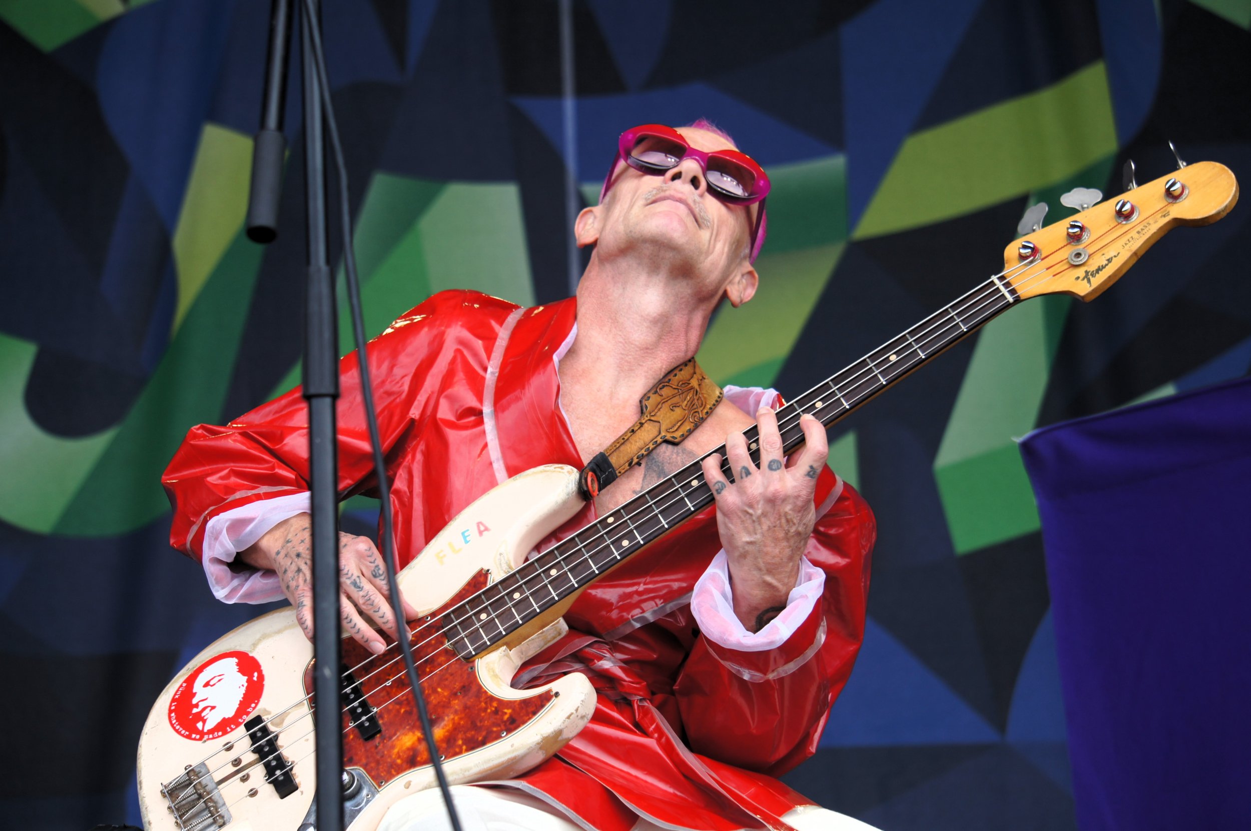 Flea at the 2026 Newport Jazz Festival (photo by Bridget Arnwine)