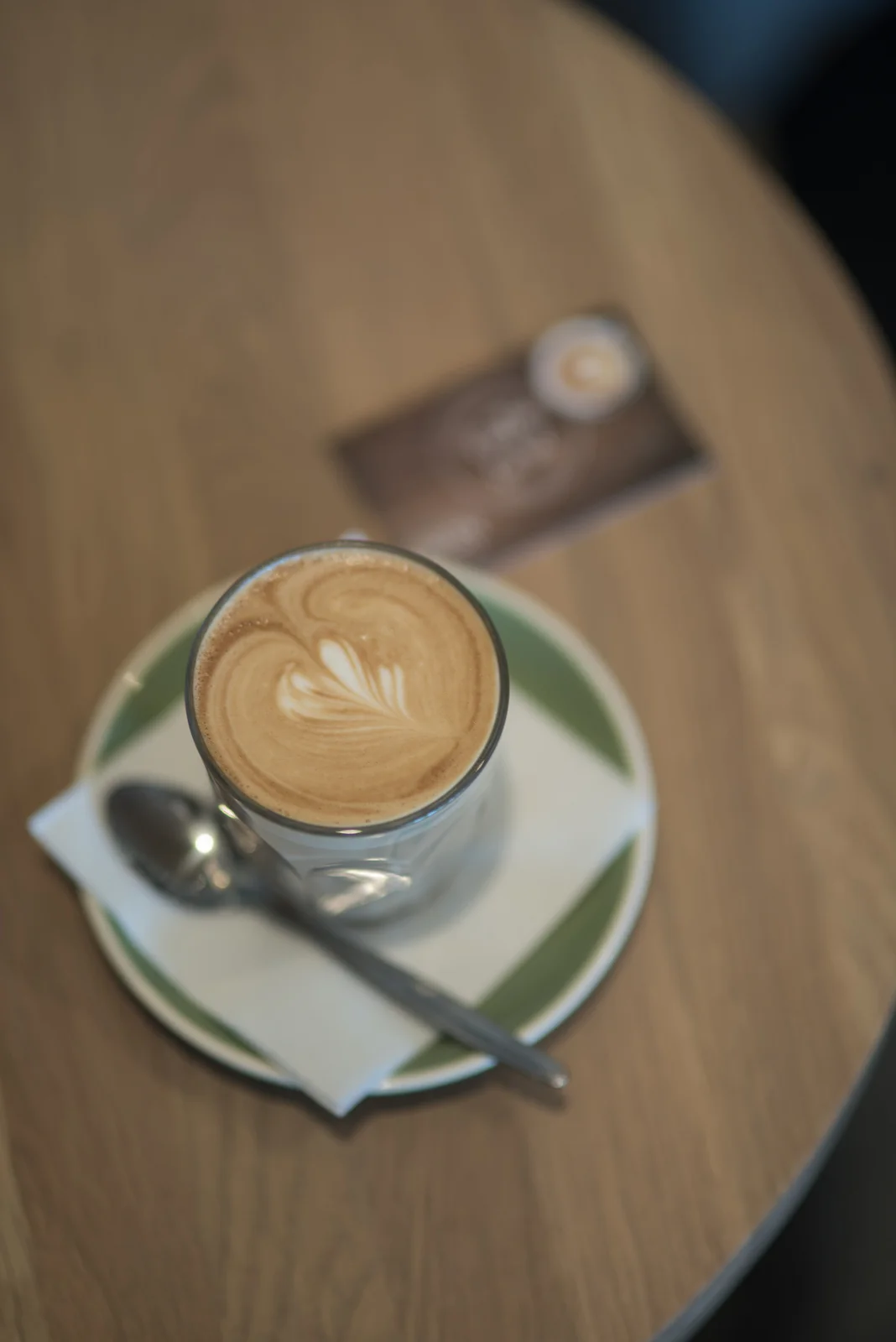 Latte made by one of our talented baristas.