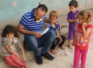 One of the street lawyers makes his rounds with a dose of loving attention.