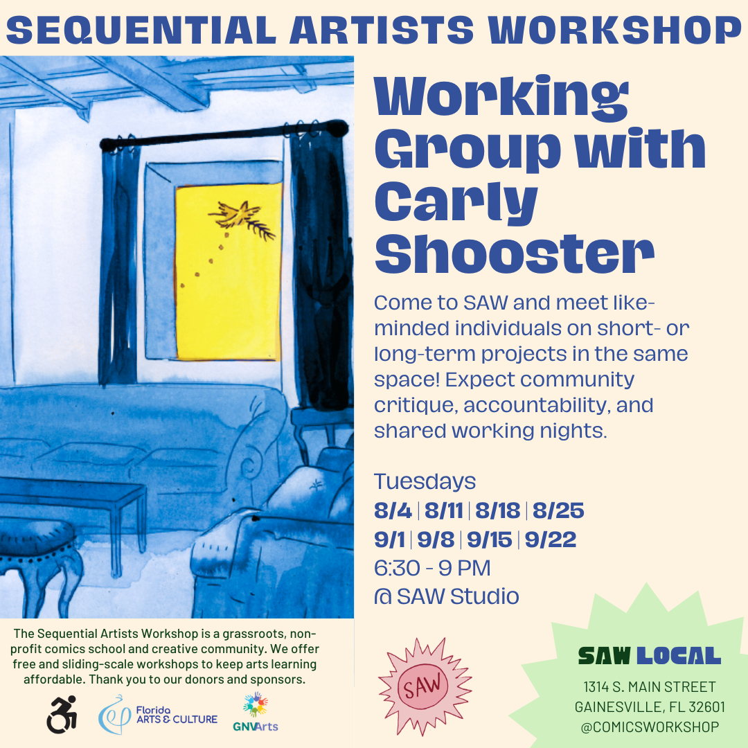 Comics Working Group at SAW Fall 2026 with Carly Shooster