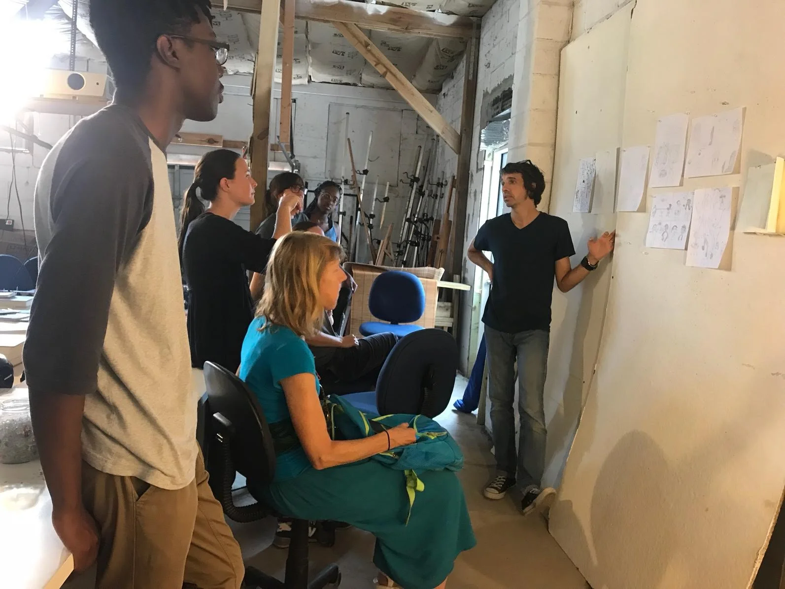 Scene from our first day in our new space!