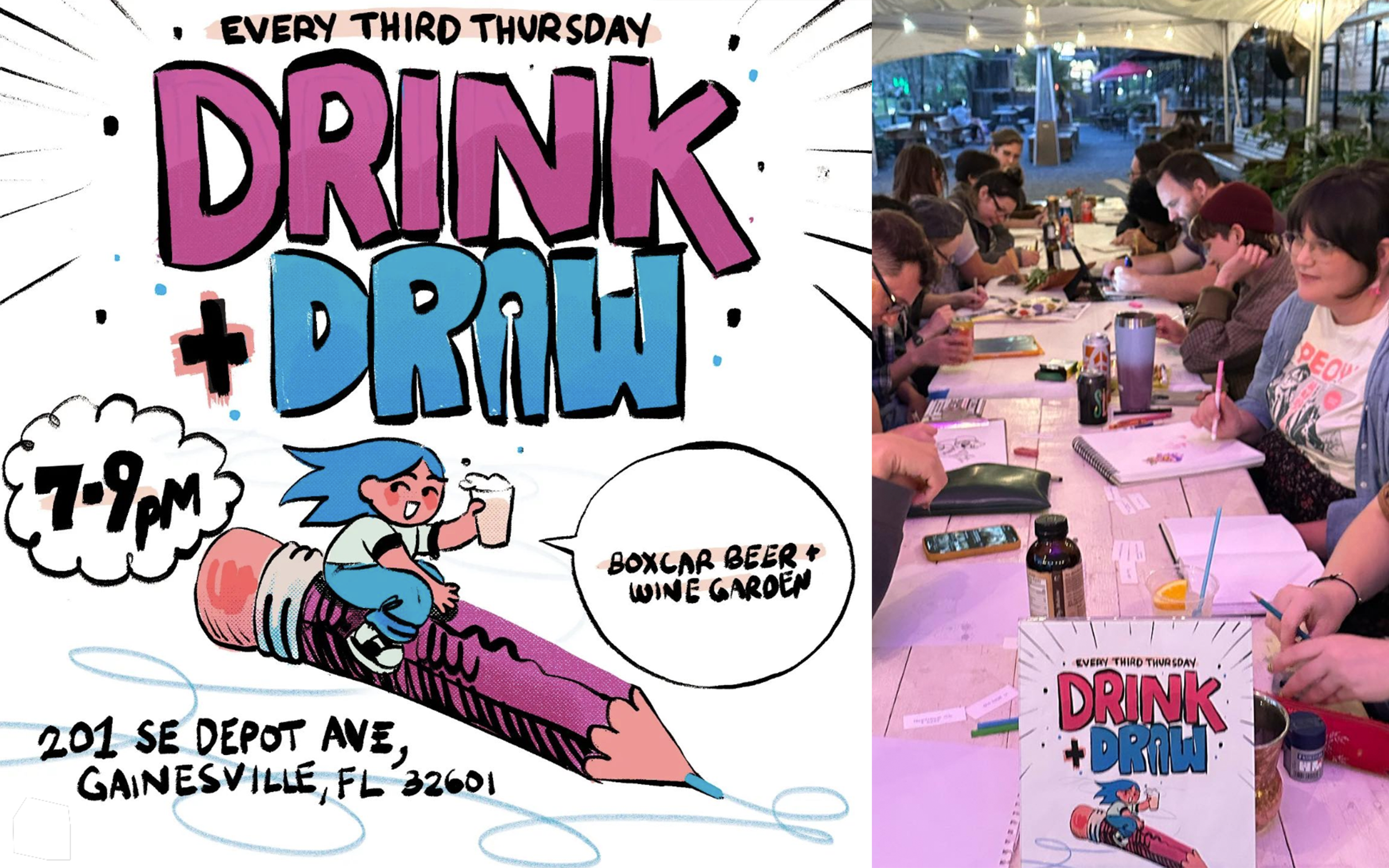 Drink + Draw with Elli Rhodes and Amy Lindroth