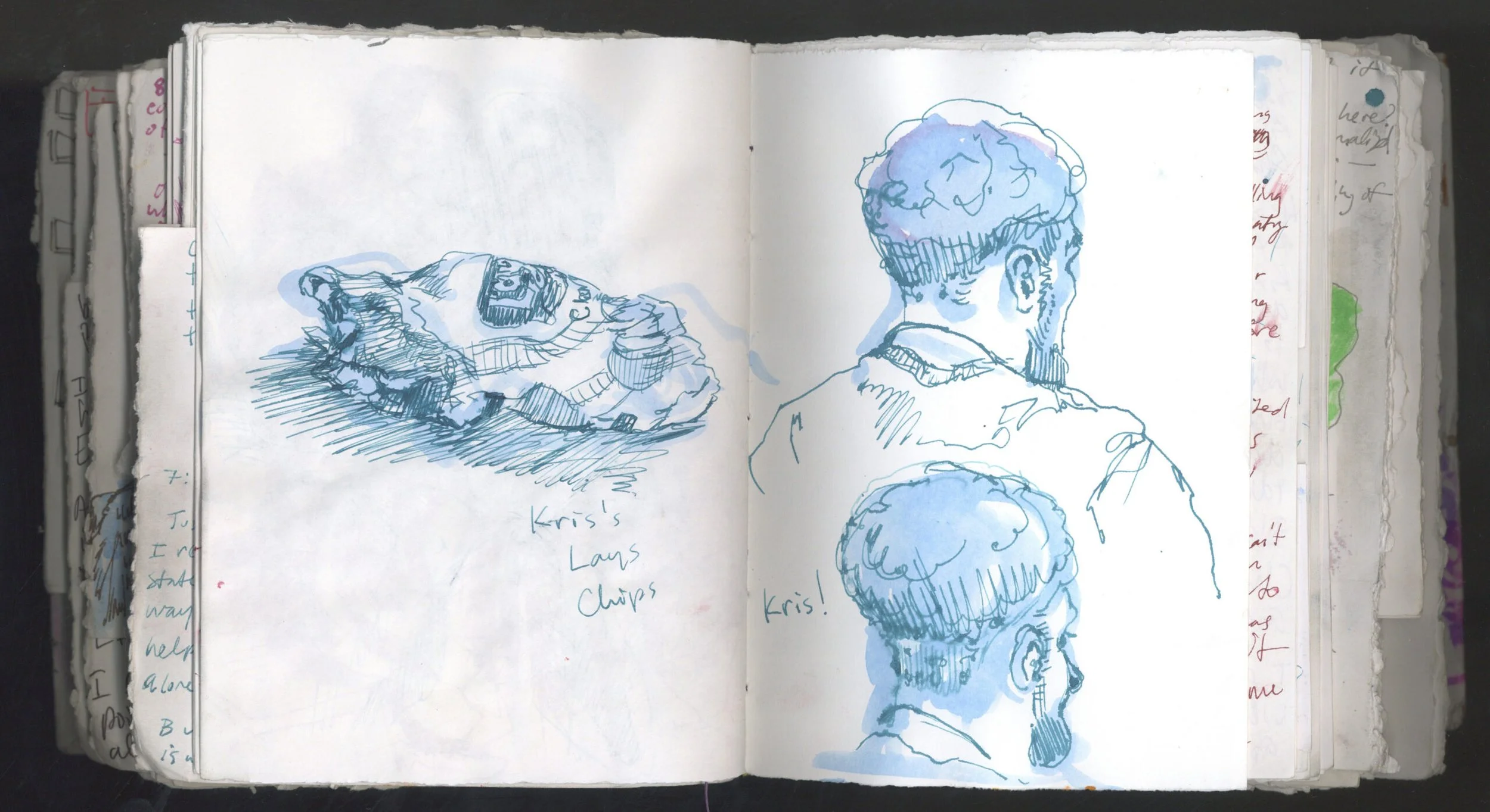 sketchbook figure drawing work by Hannah March Sanders