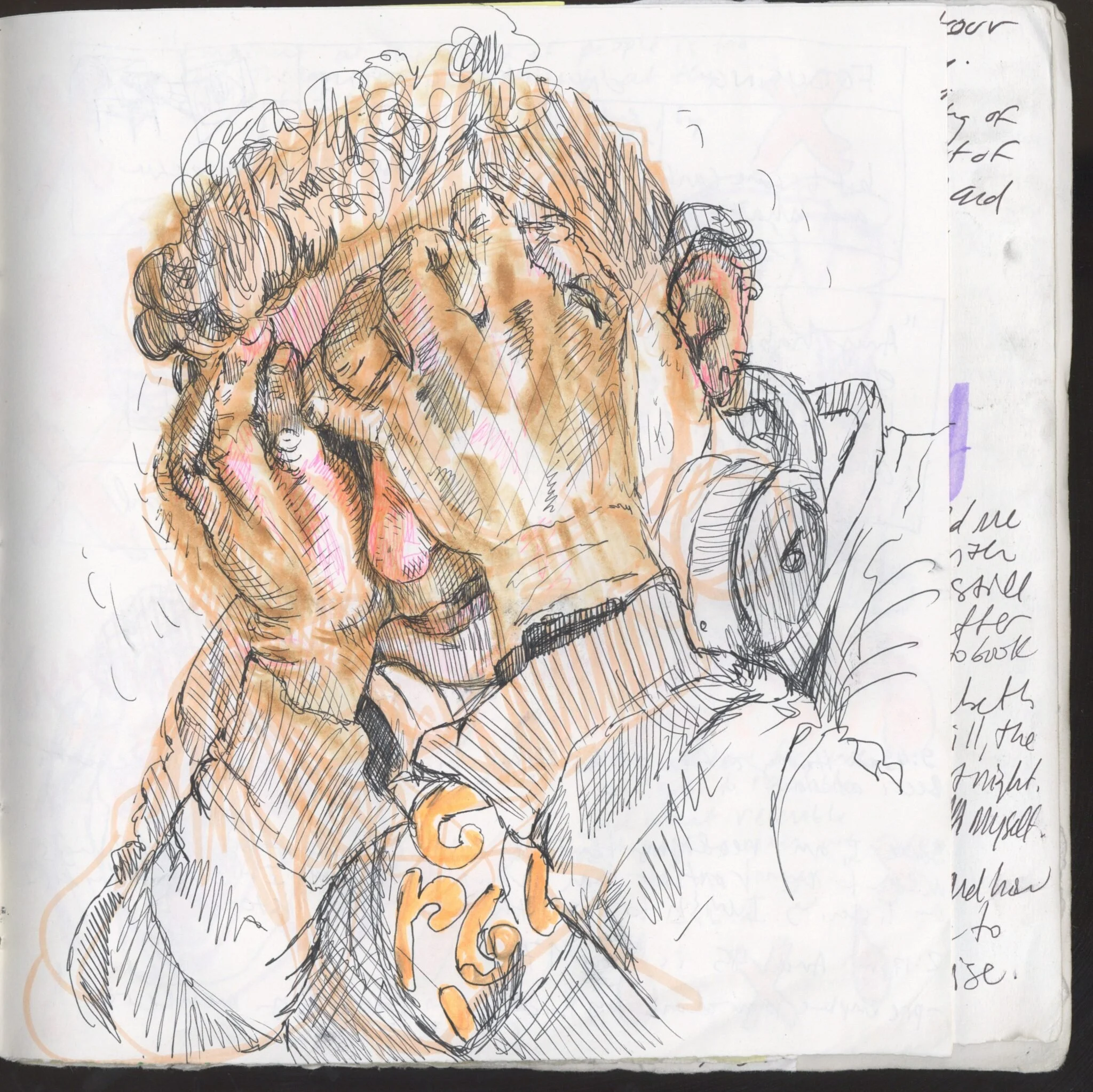 sketchbook figure drawing work by Hannah March Sanders