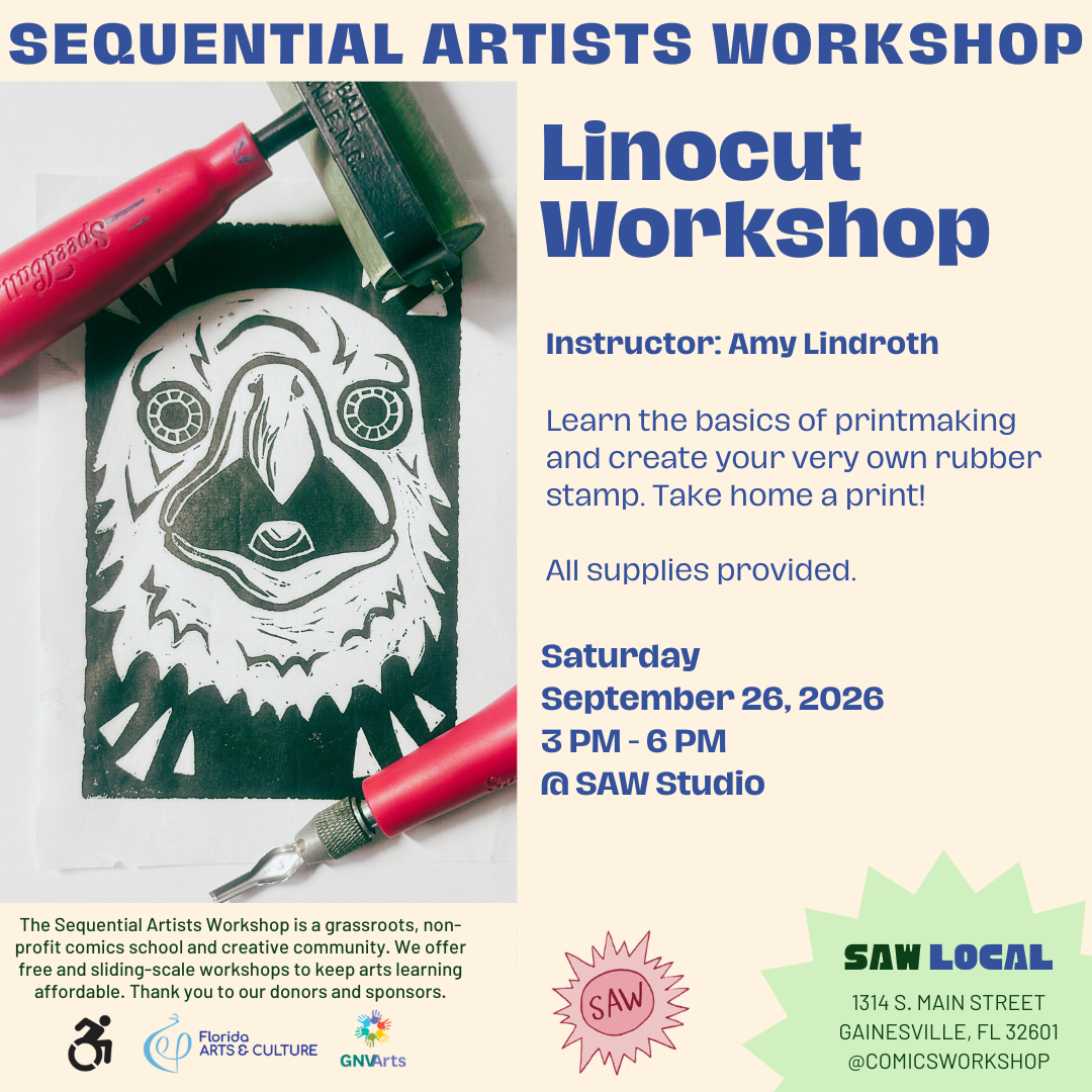 In-Person Linocut Workshop September 26 2026, 3-6 PM