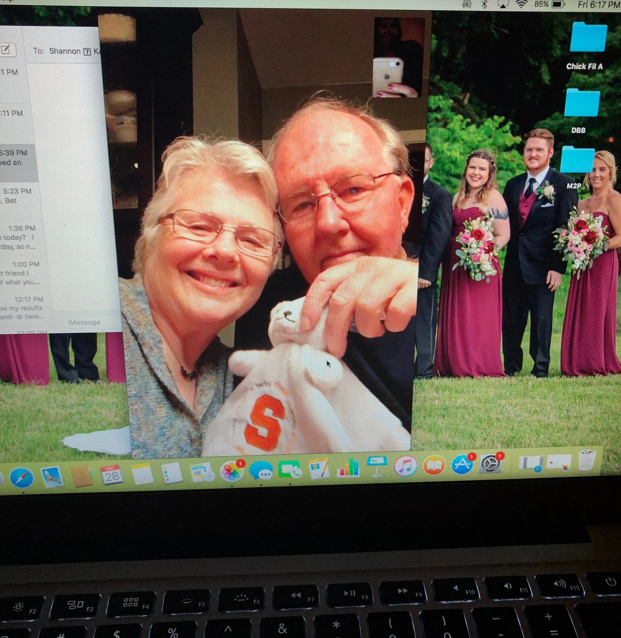 Skyping with Mom and Dad regularly 