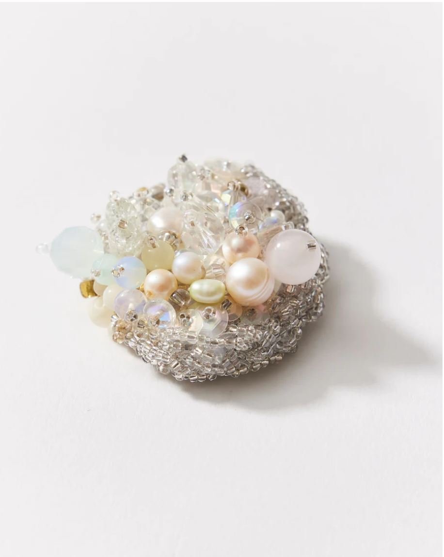 Louise Meuwissen — Pearl and Glass Brooch in Silver, Cream and Caledon (1).JPG