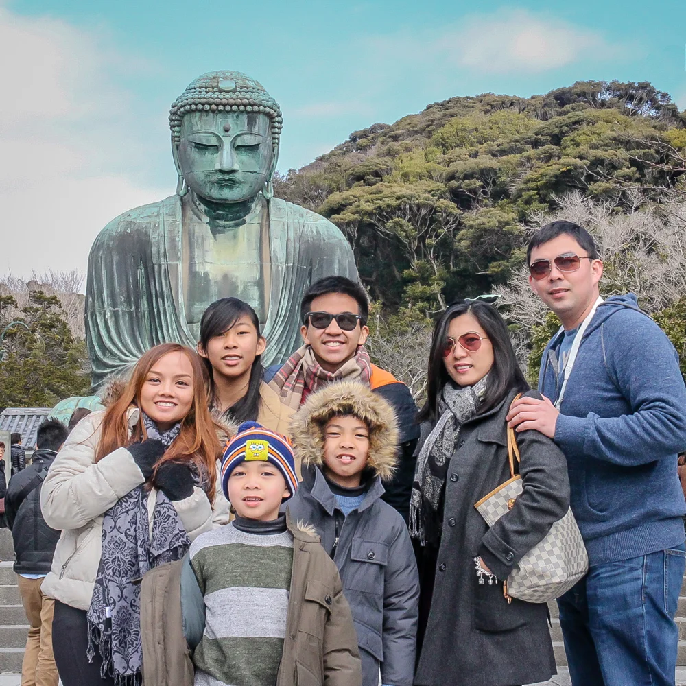 Kamakura daibatsu with Repizo Family