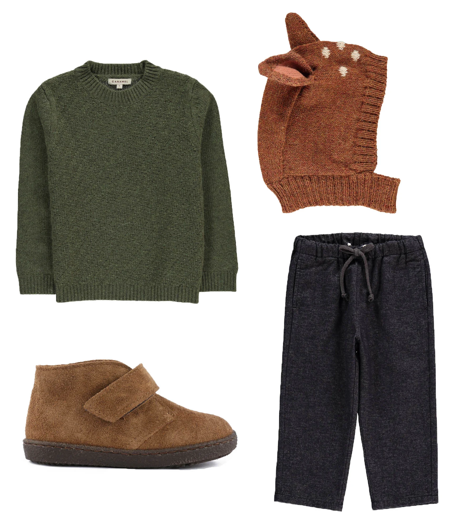 Blouse// CARAMEL Wool Hood// OEUF Shoes// PÈPÈ Pants// BABE & TESS