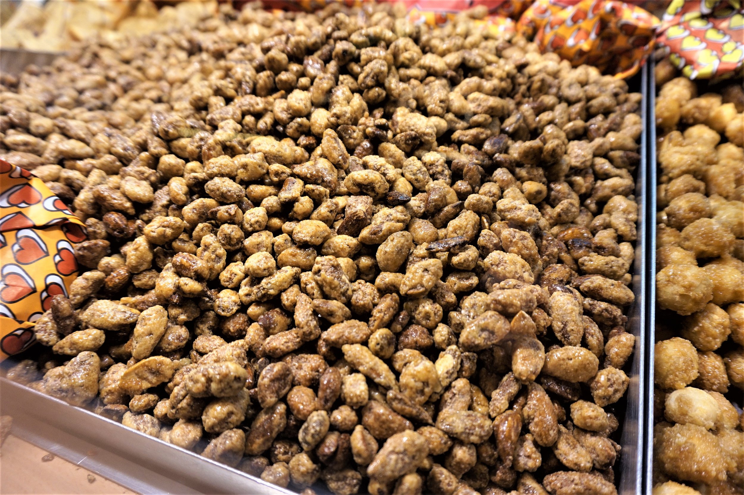  Roasted peanuts are a common treat at a German Christmas market 