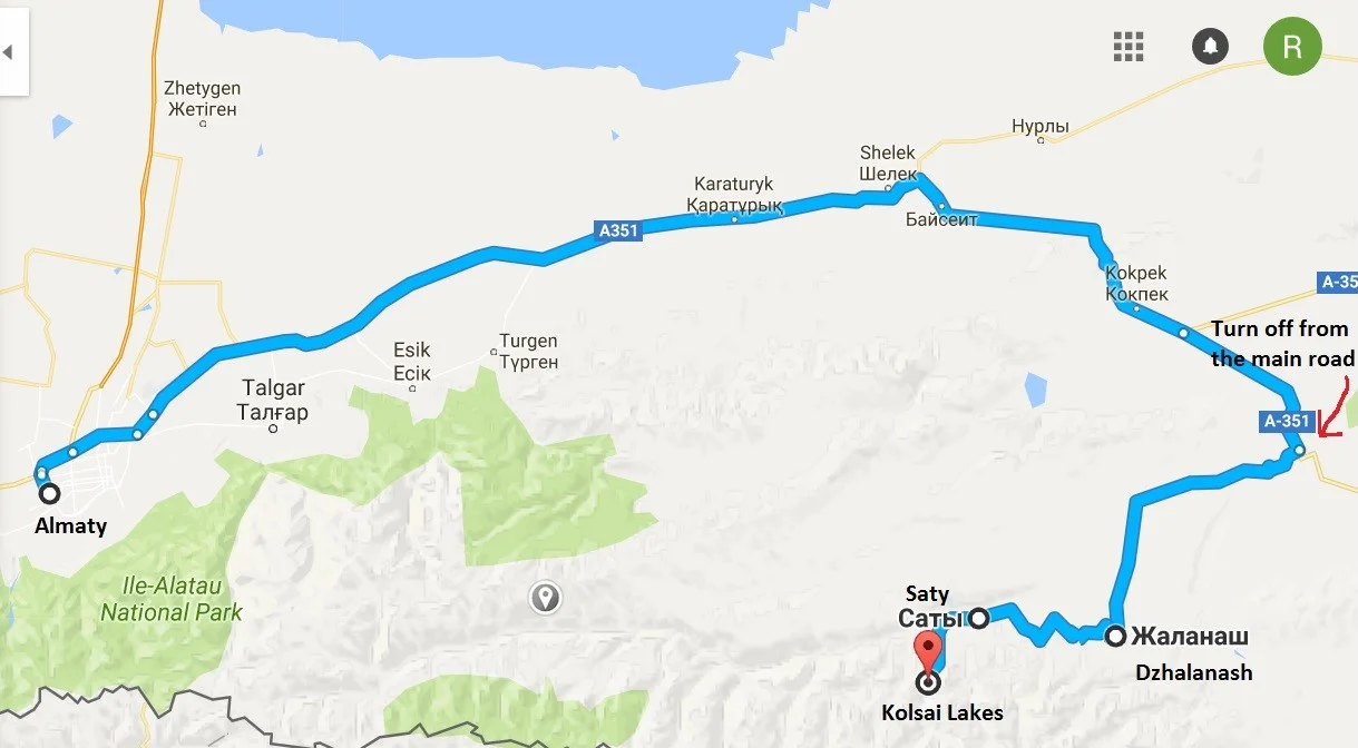 Almaty to Kolsai Lakes without a tour