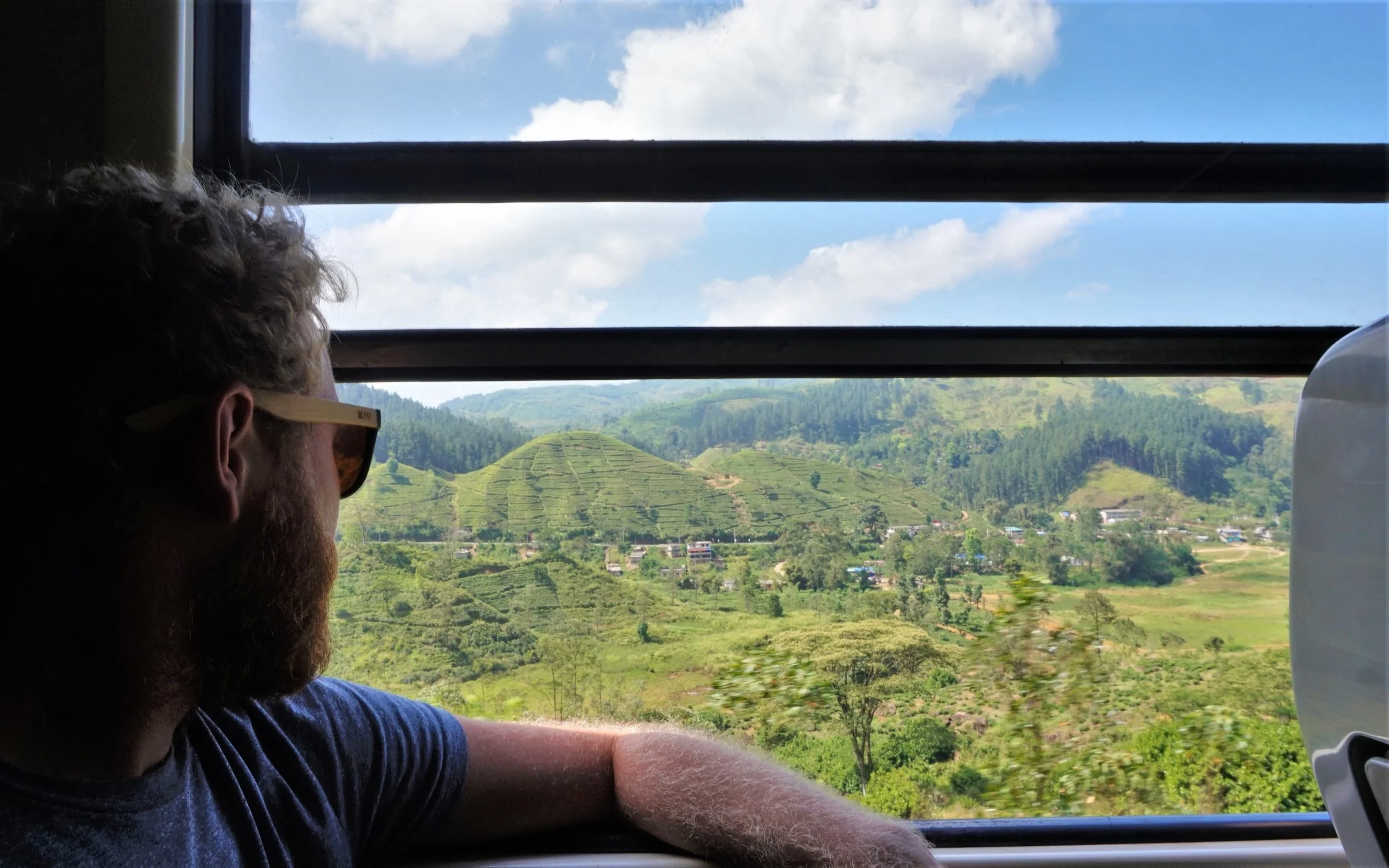 Views out the window on the Kandy to Ella train in Sri Lanka