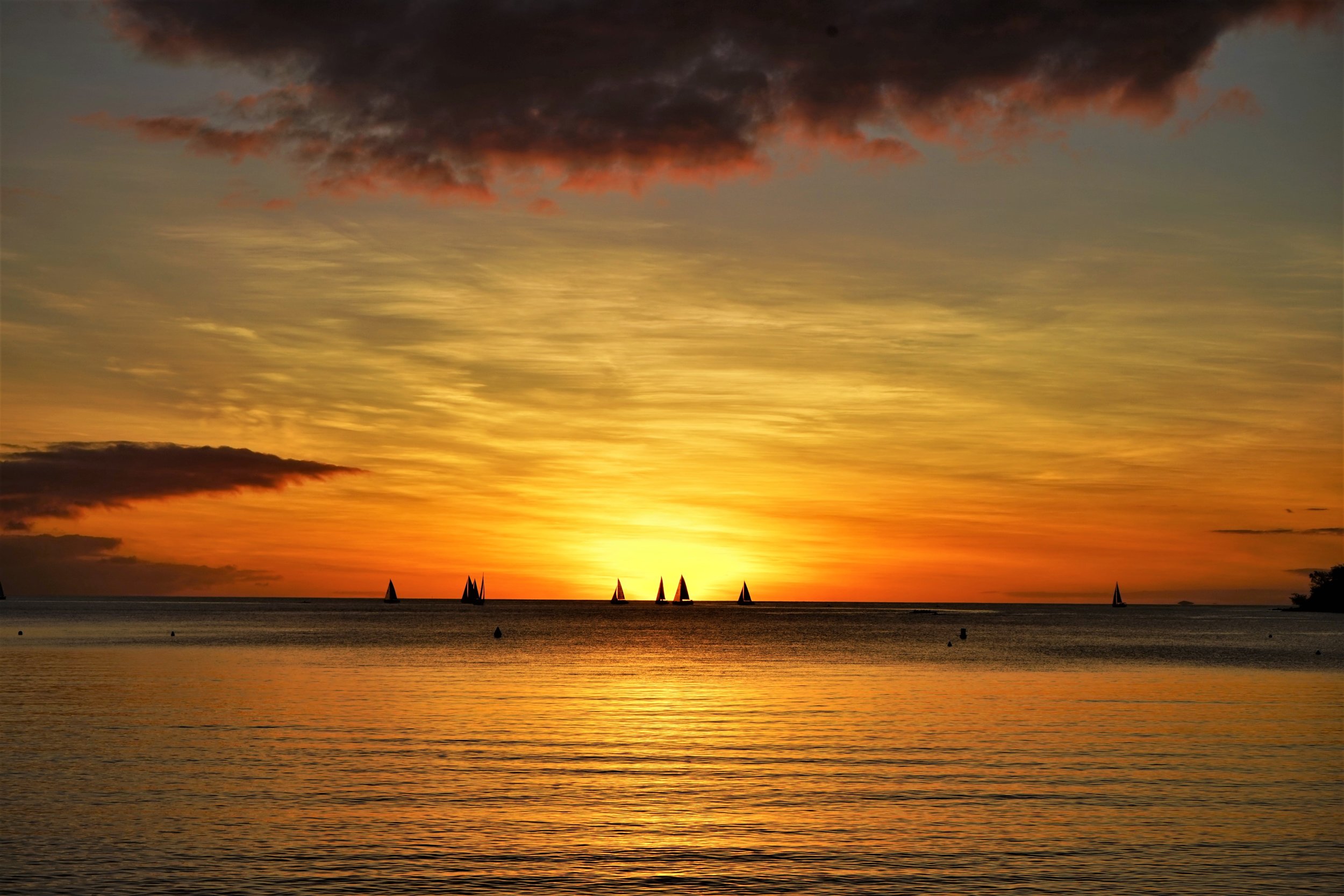 Beautiful sun set at the waterfront in Noumea is a must see on your New Caledonia trip.