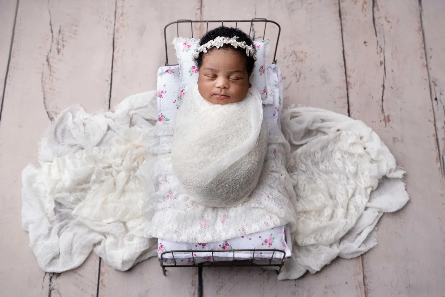 newborn wrapped mini session Willenhall West Midlands newborn photographer baby wrapped studio portrait