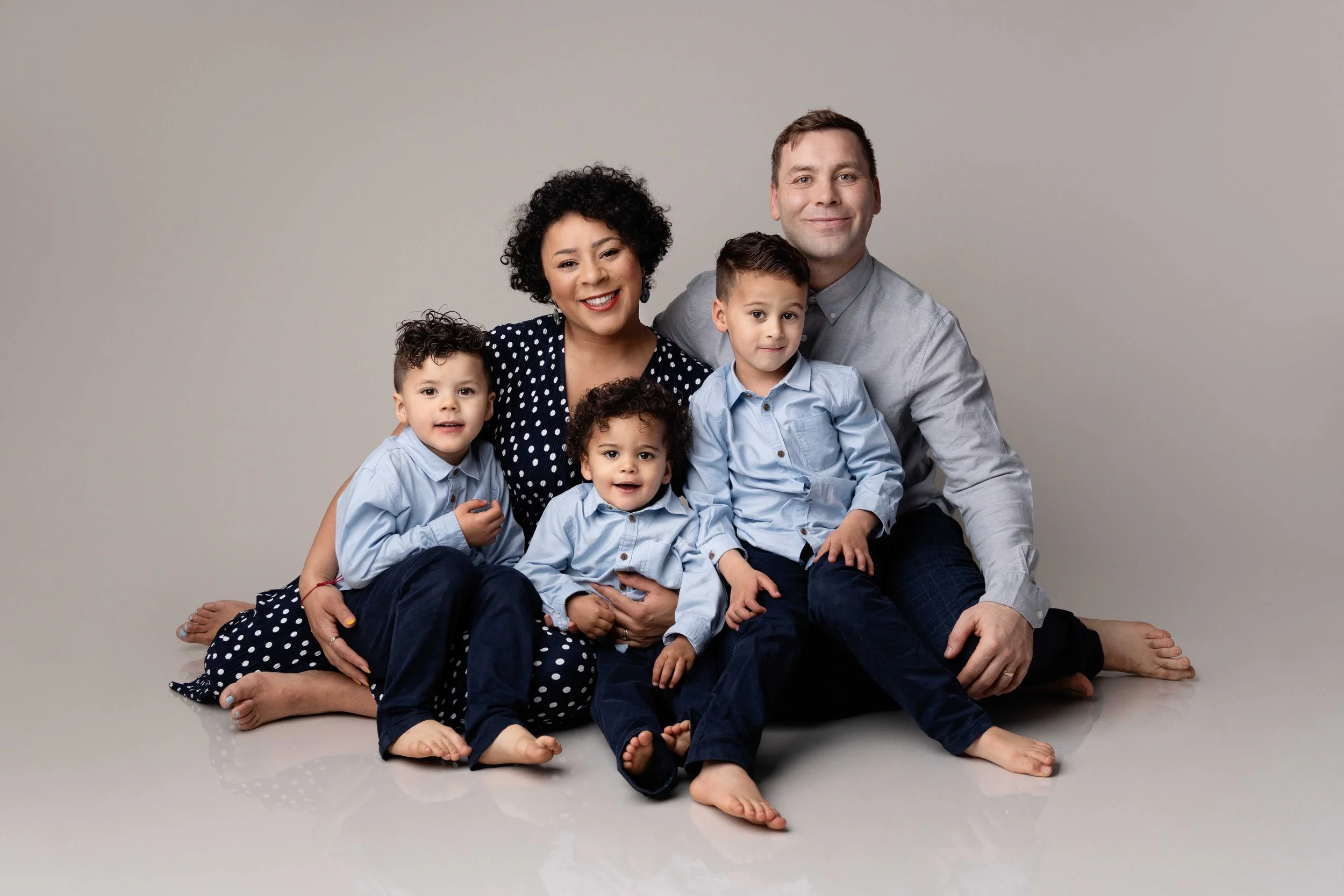 Family photography session with parents and children in Willenhall studio west midlands