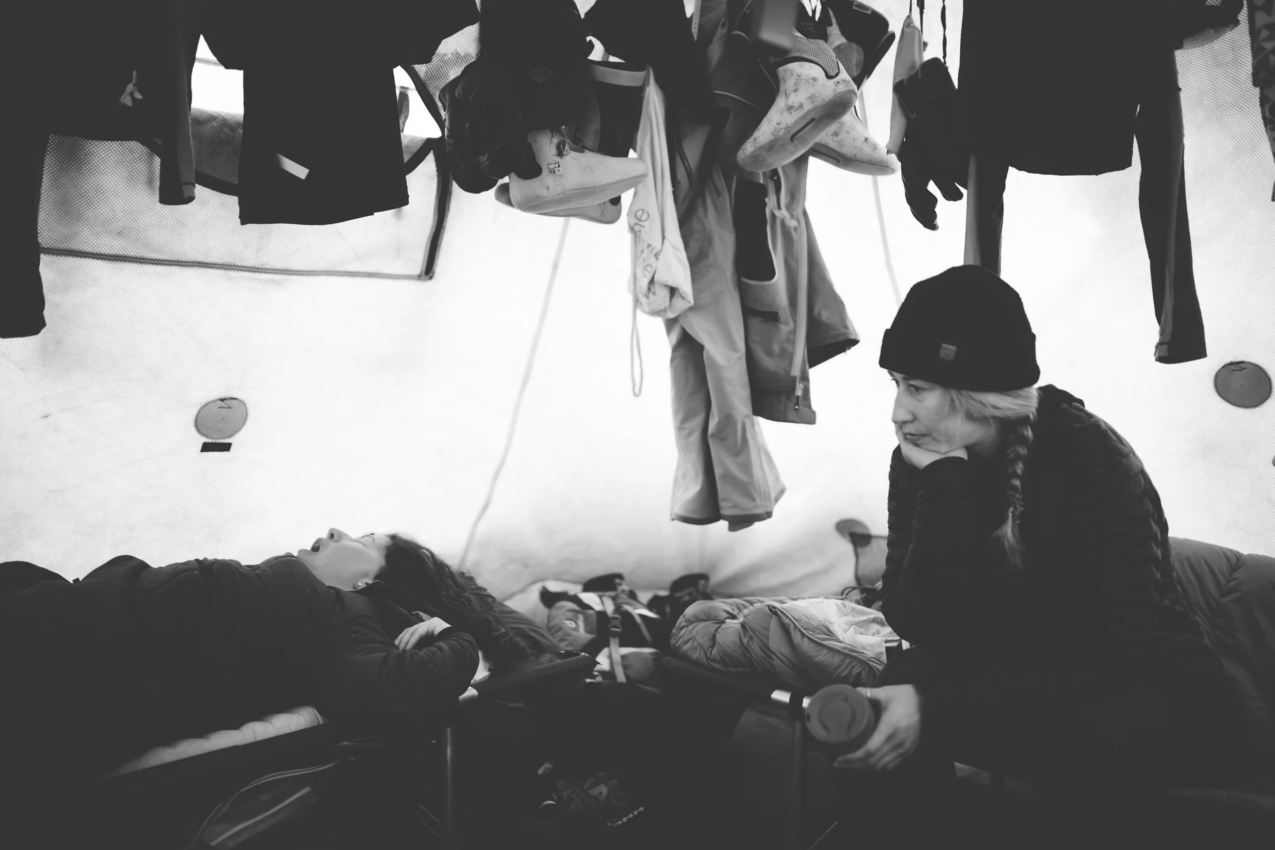 Downtime at PNH Tour Camp, Alaska. Photo: Zoya Lynch