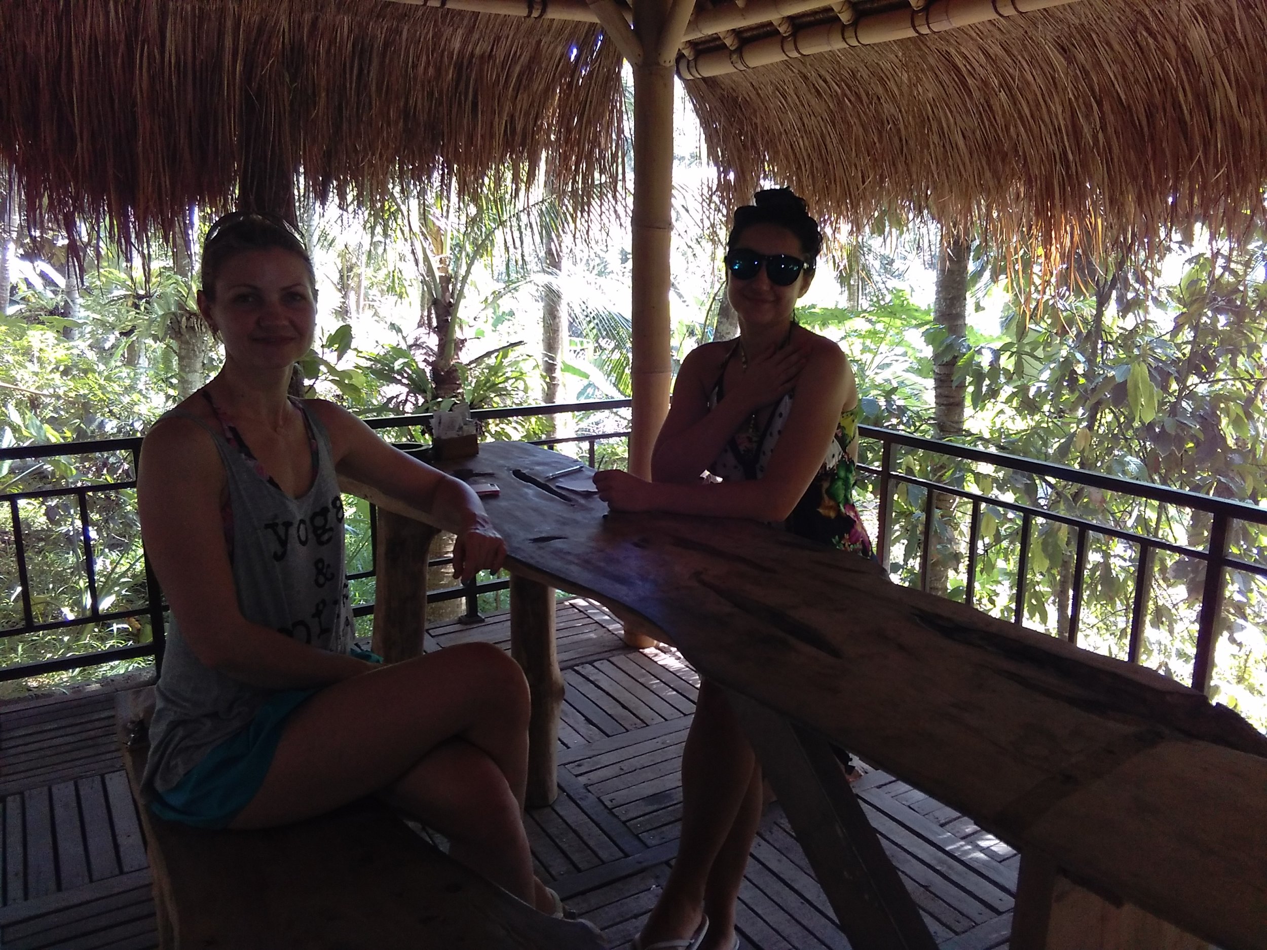 waiting to try the coffee in Luwak plantation.