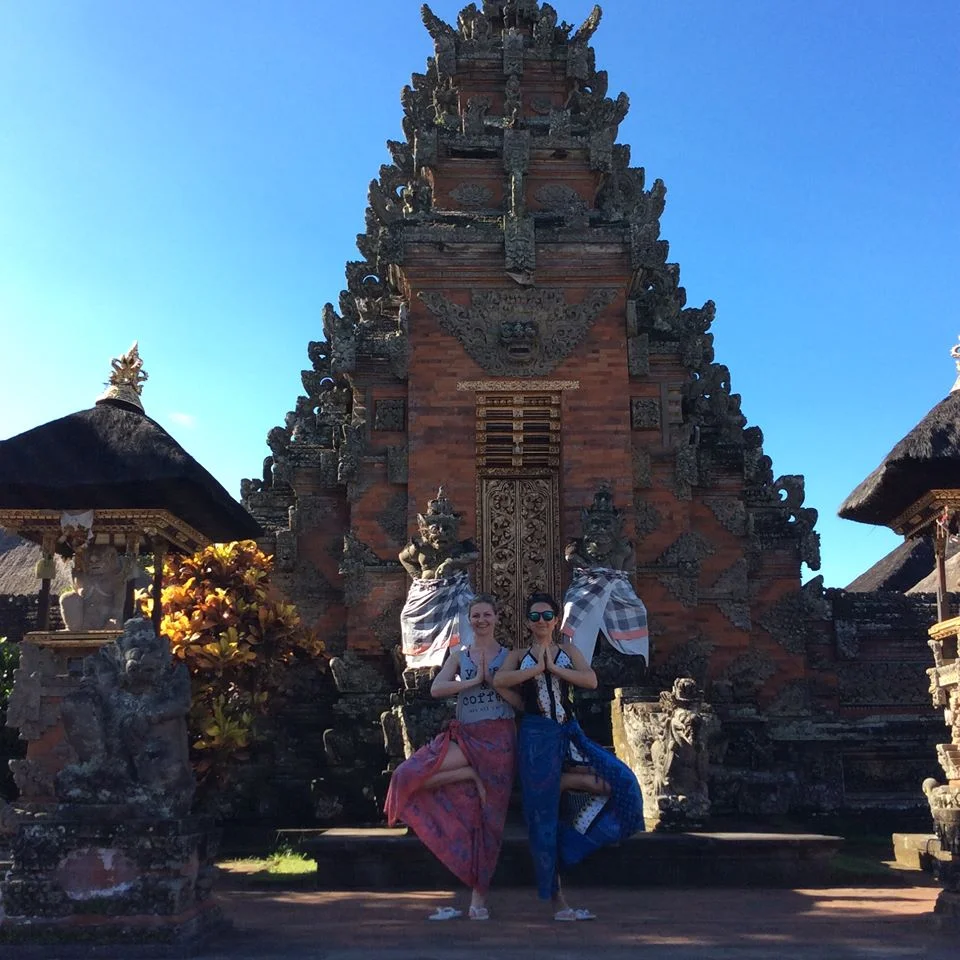 Two trees in a temple