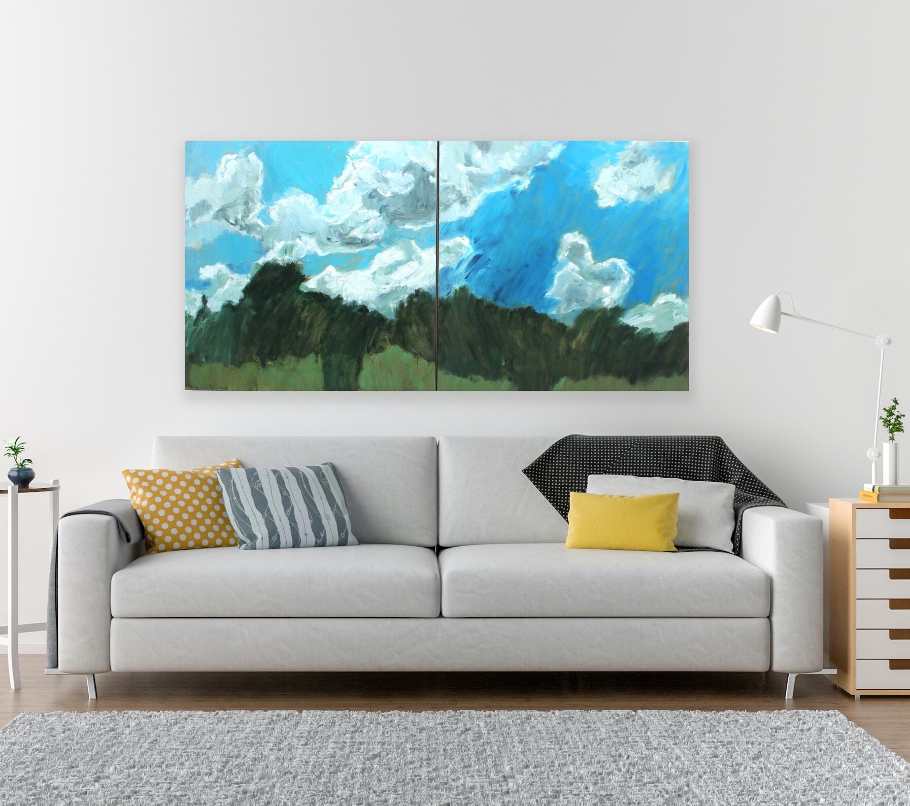 bright-painting-of sky-and-clouds-living-room-decor.JPG