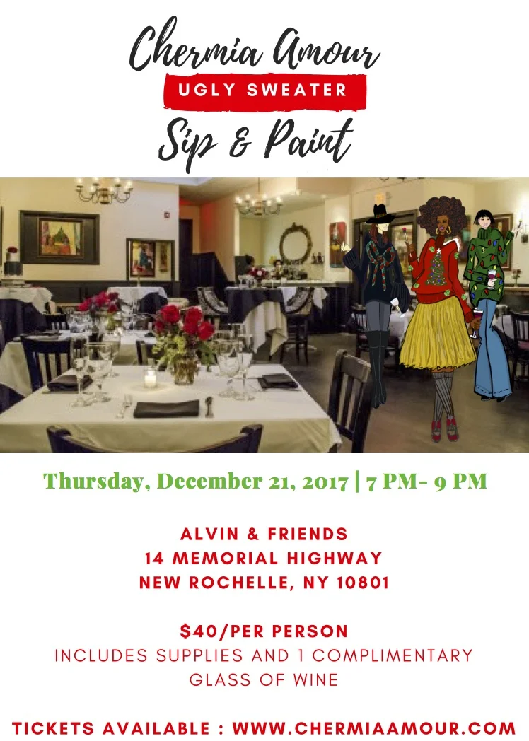 New York Ugly Xmas  Sweater Sip & Paint