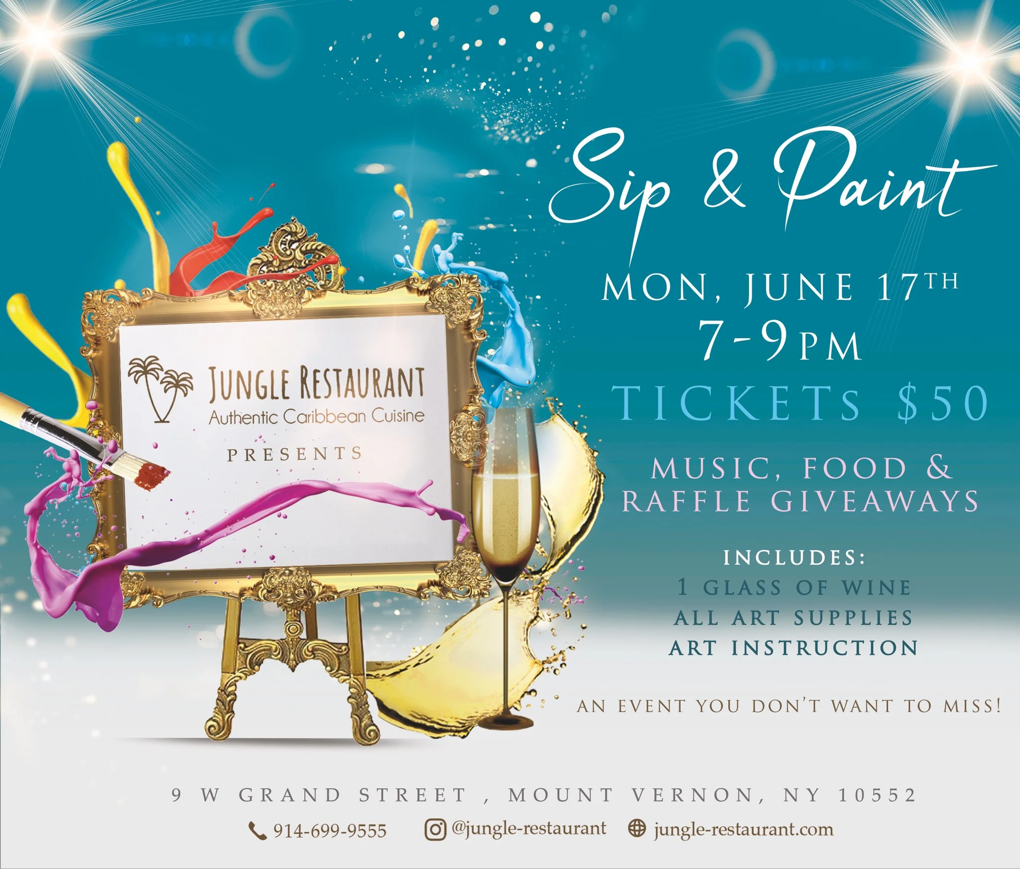 Sip &amp; Paint at Jungle Restaurant 