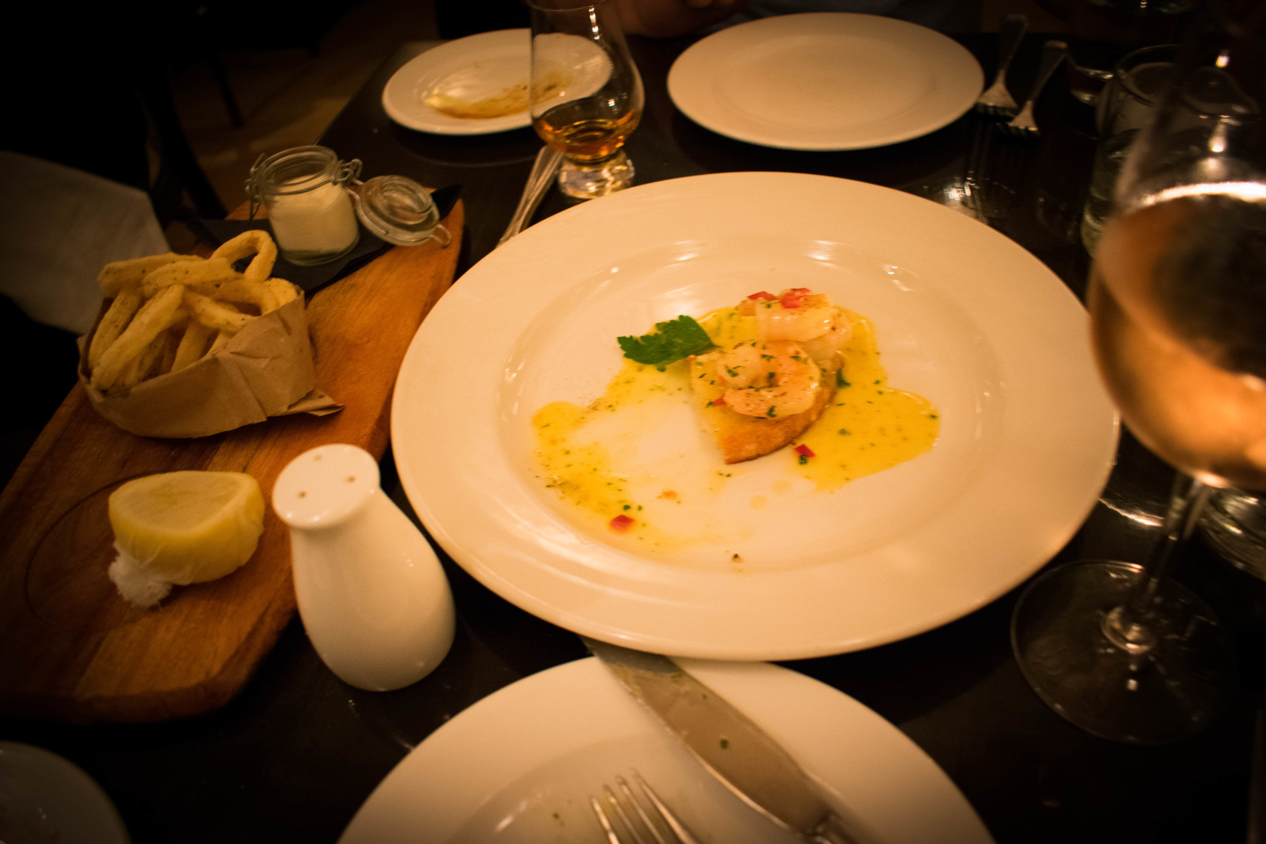 Calamari & Shrimp Bruschetta