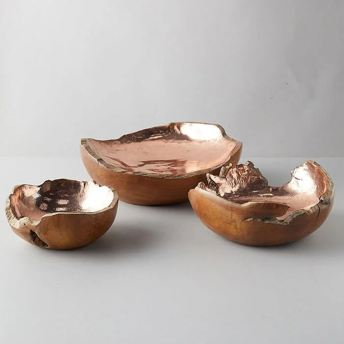 Teak Copper Bowl