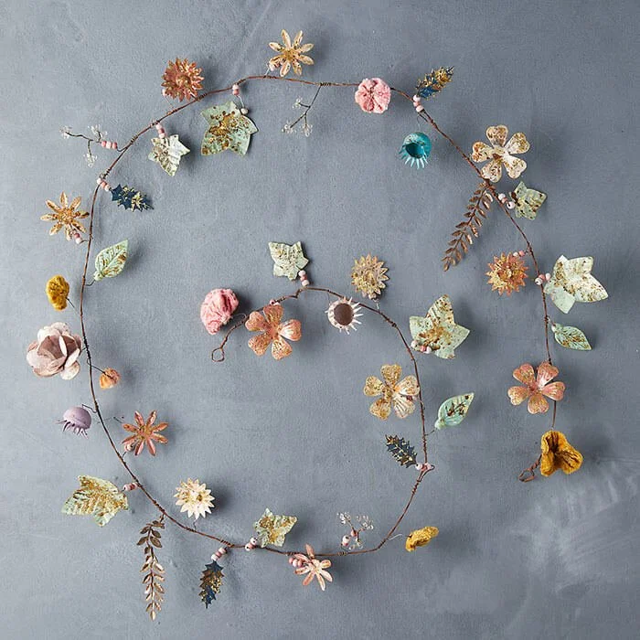 Gilded Botanicals Iron Velvet Garland