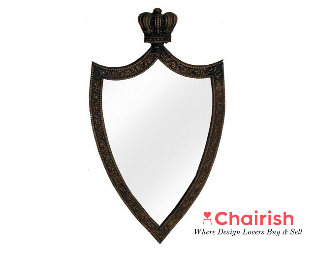 Vintage Crown Topped Mirror $500