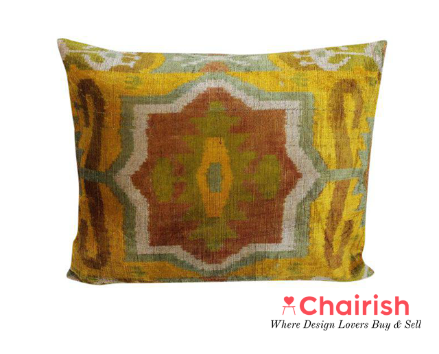 Vintage Silk Velvet Ikat Pillow $148