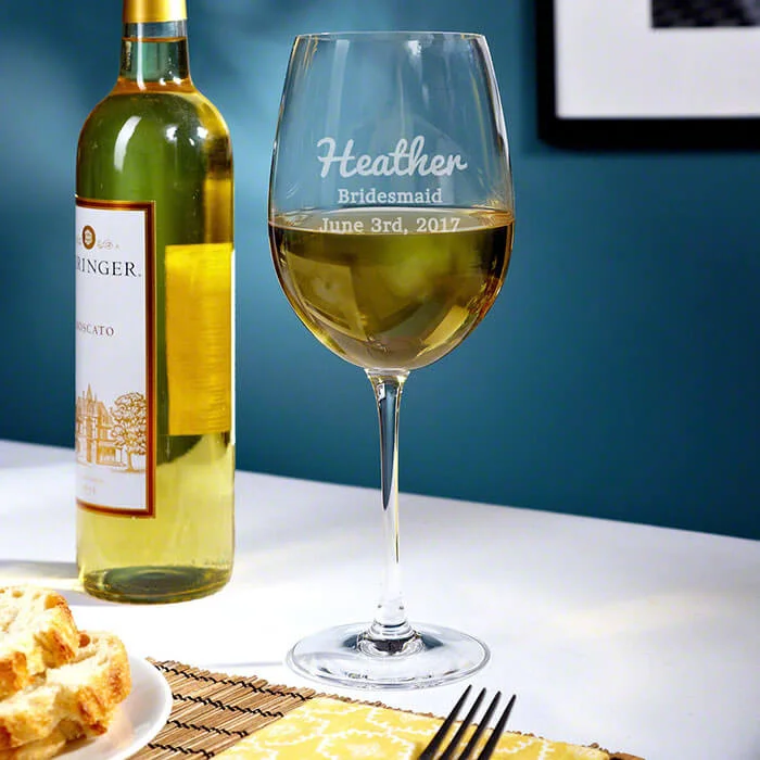 HomeWetBar.com The Big Day Custom Wine Glass